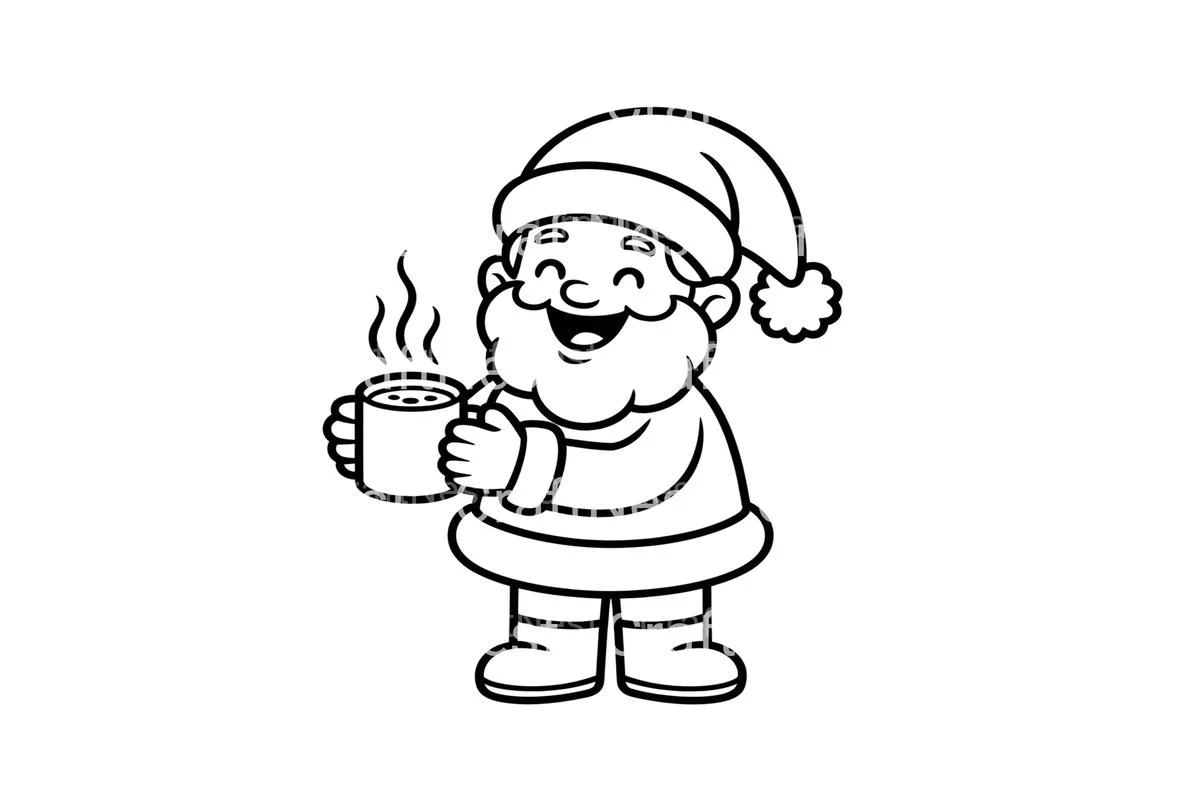 Santa and Elf Hot Drink Coloring Books - Image 4