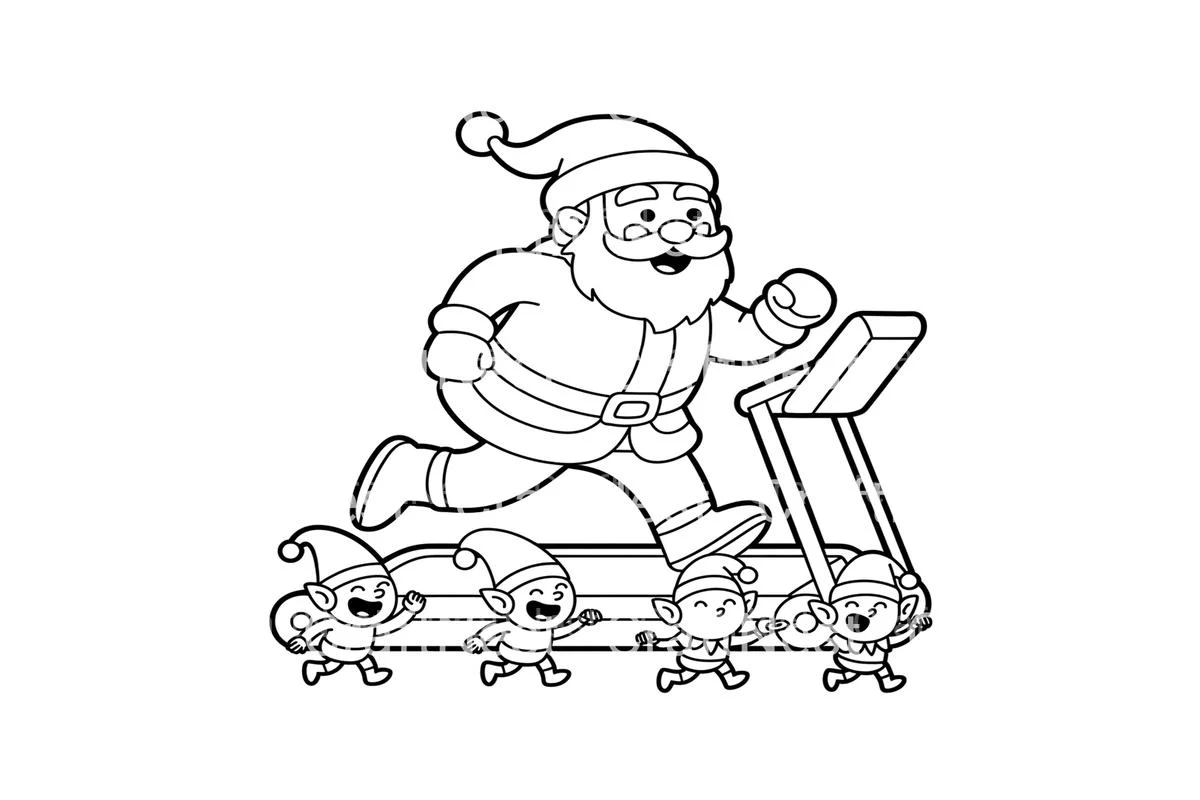 Santa and Elves Treadmill Coloring Books - Image 3