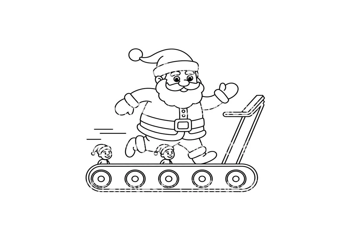 Santa and Elves Treadmill Coloring Books - Image 4