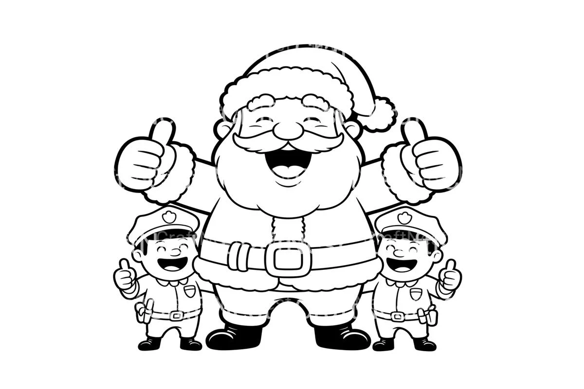 Santa and Police Officers Coloring Books - Image 4