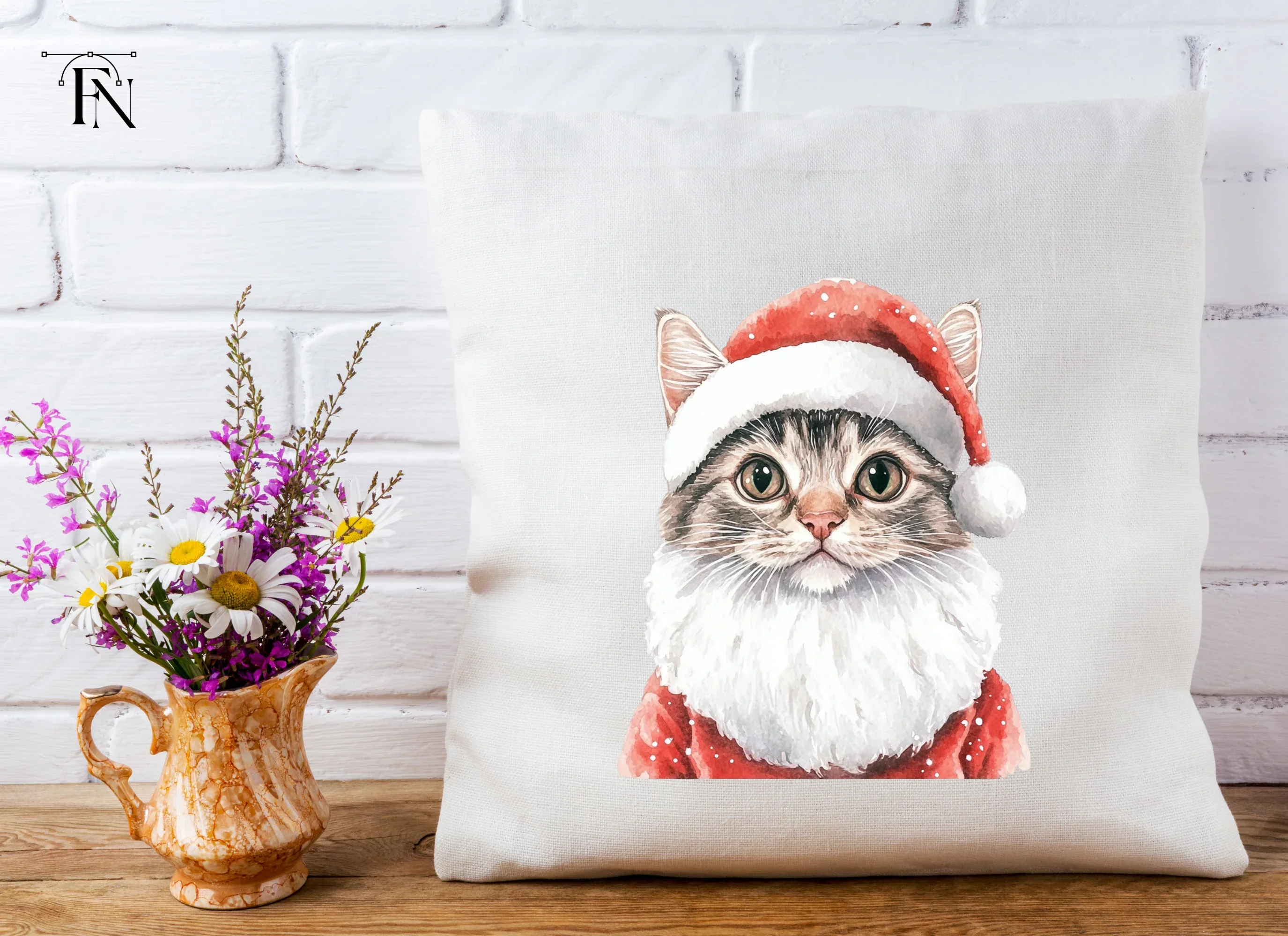 Santa Cat Clipart Bundle - Image 5