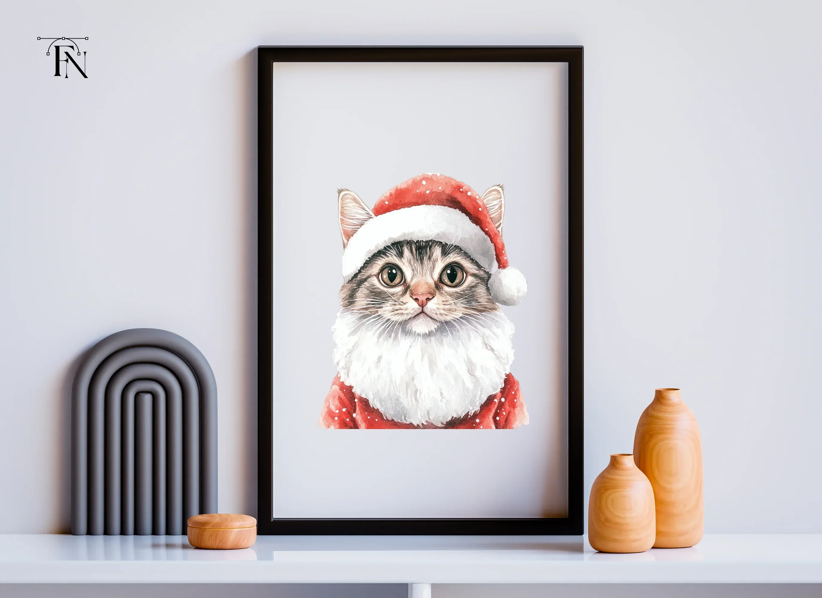 Santa Cat Clipart Bundle - Image 6
