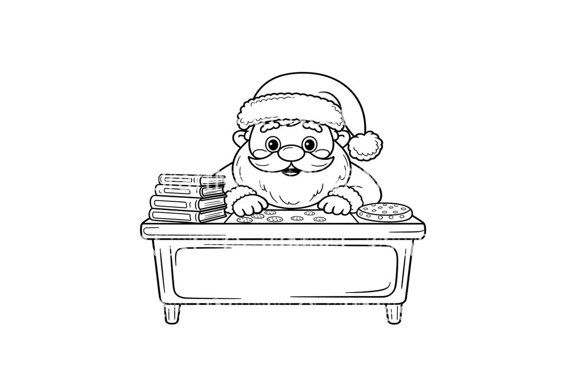 Santa Claus Christmas Desk Coloring Books - Image 2