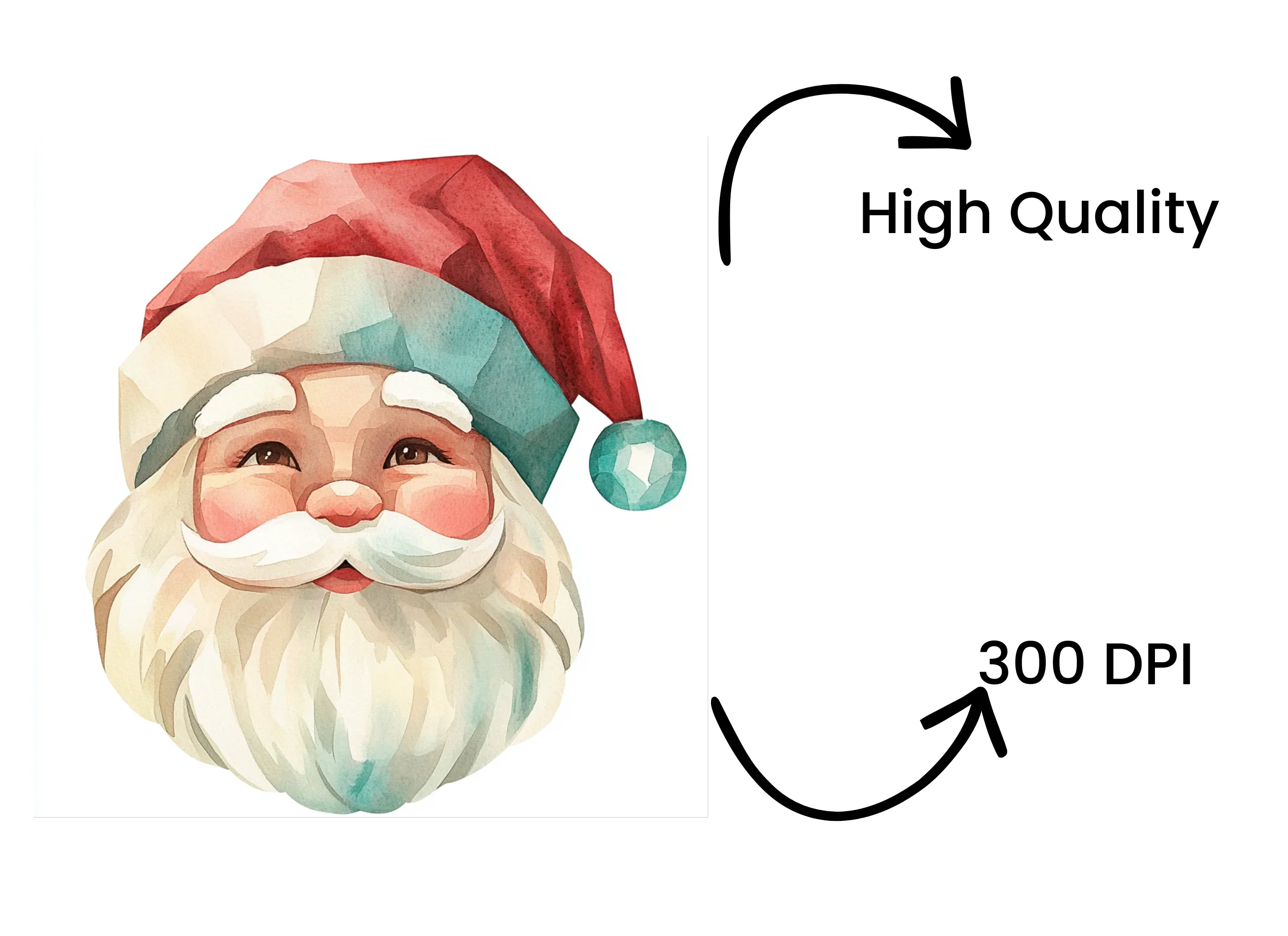 Santa Claus Faces Clipart Bundle - Image 4