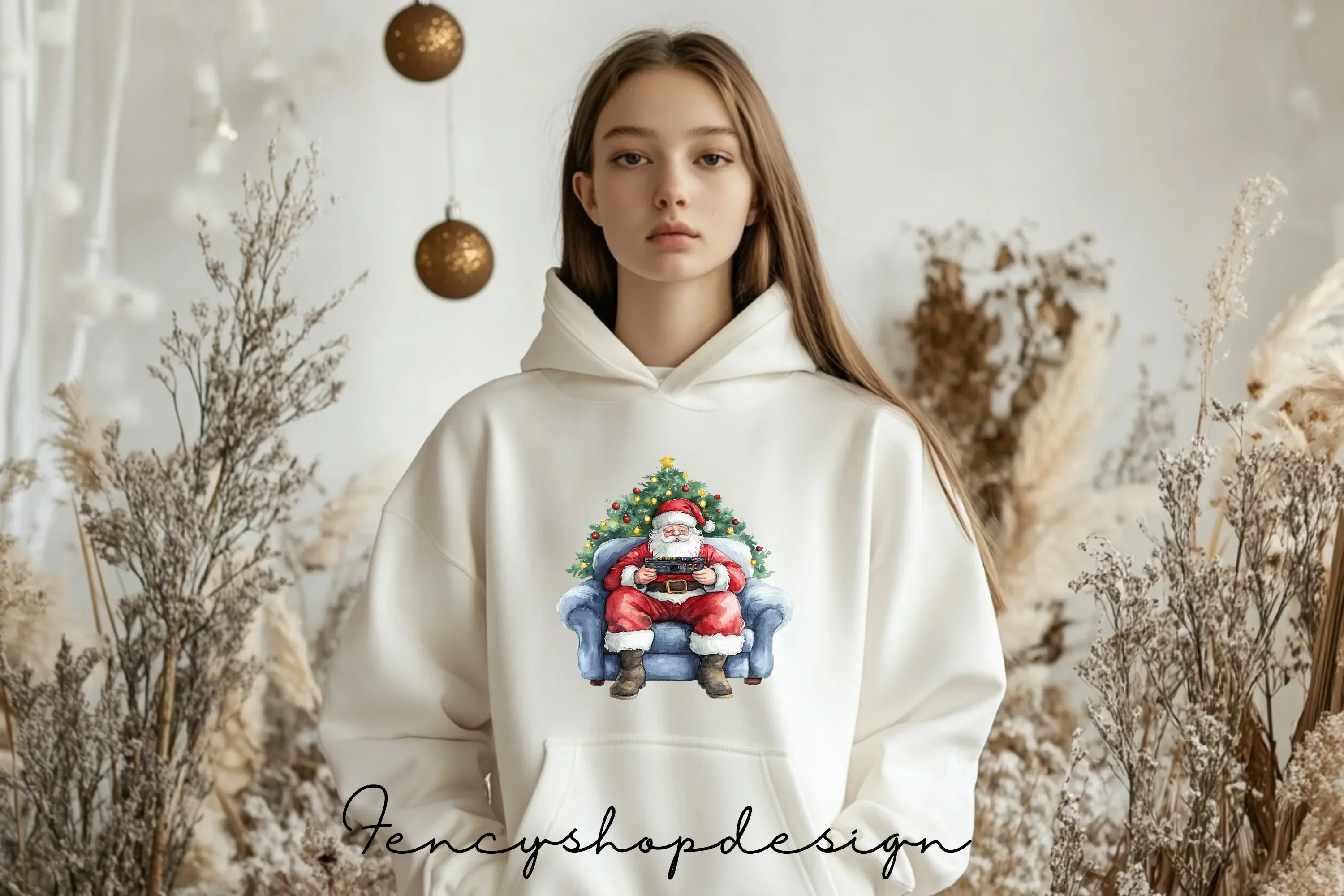 Santa Claus Gaming Clipart Bundle - Image 3