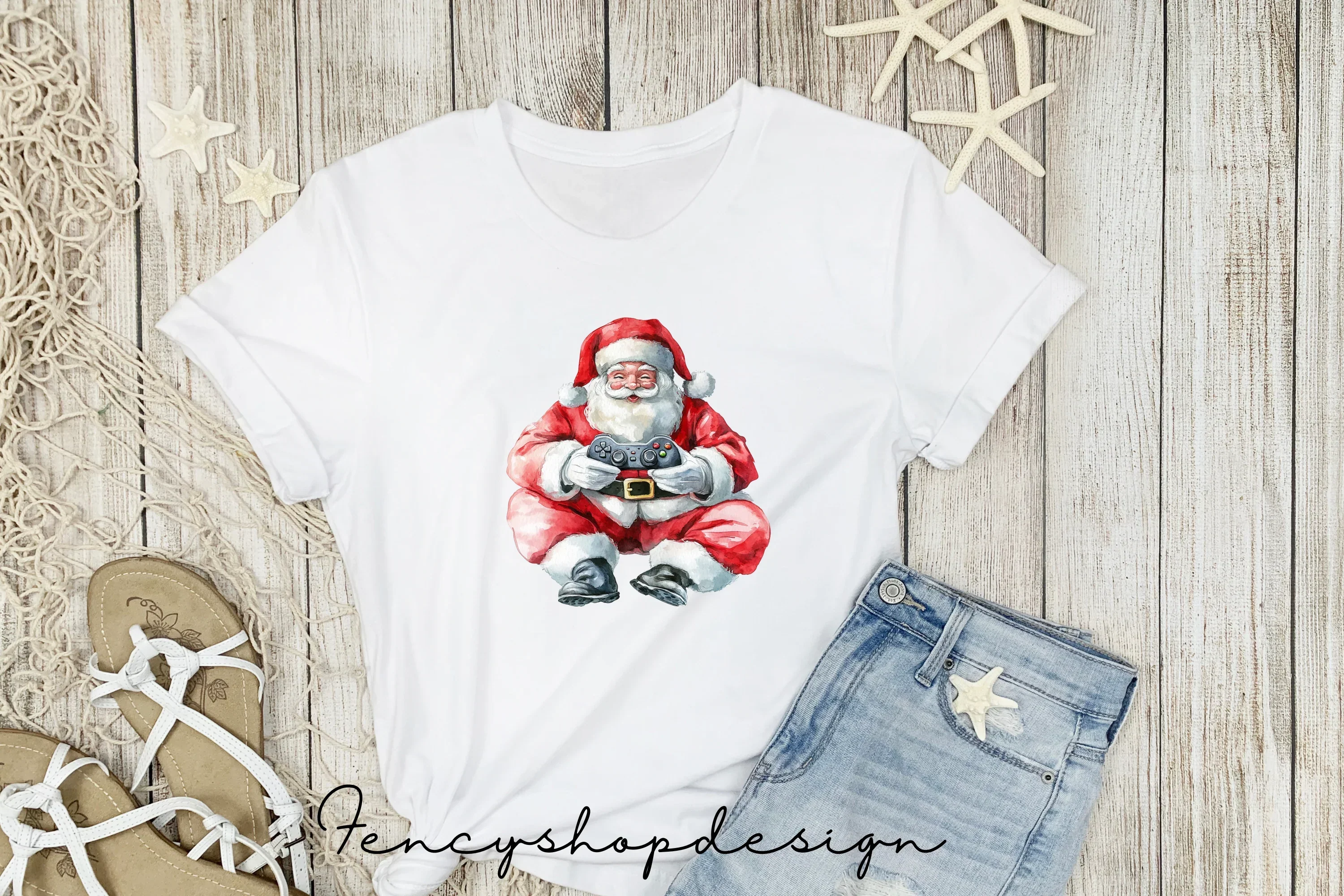 Santa Claus Gaming Clipart Bundle - Image 5