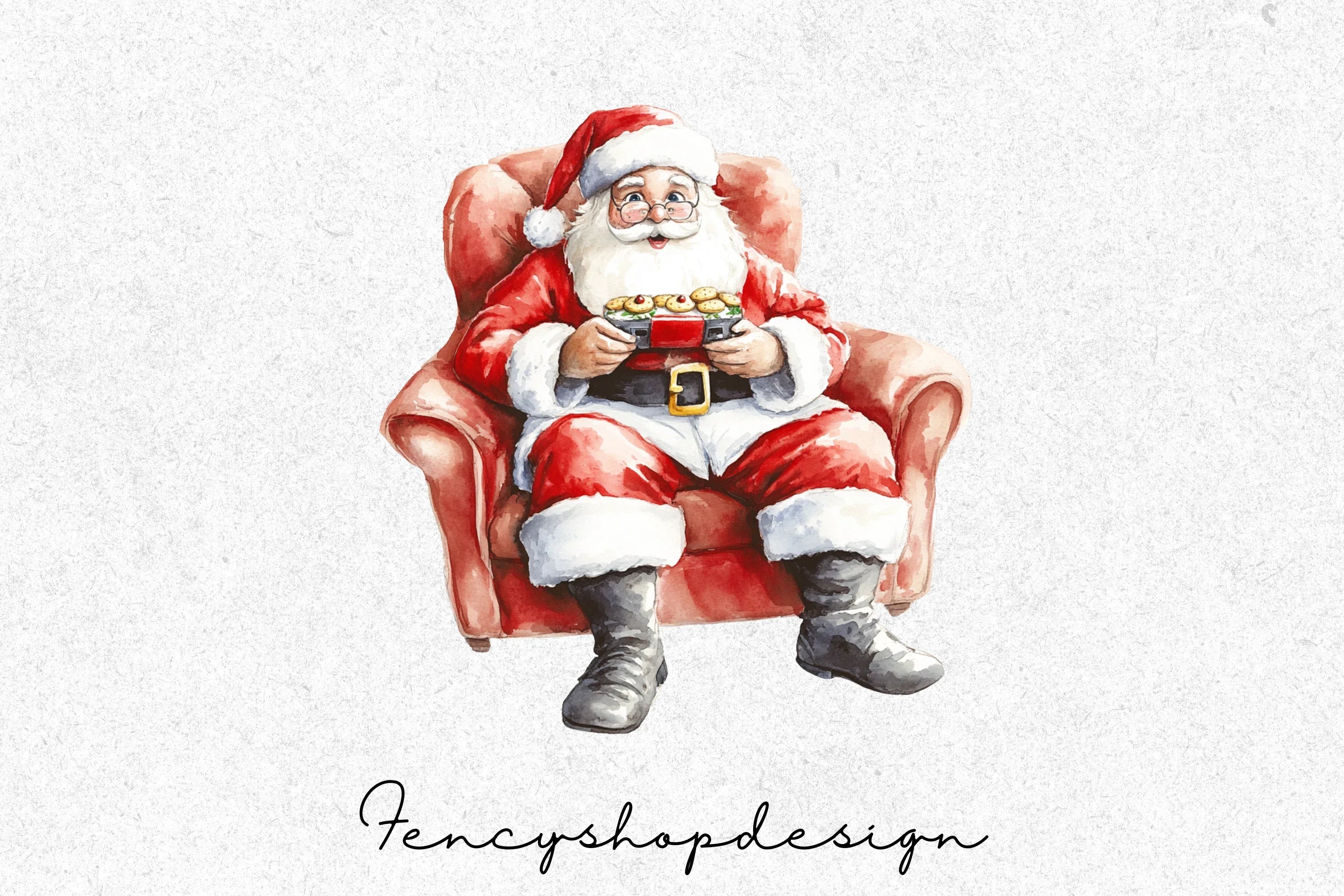 Santa Claus Gaming Clipart Bundle - Image 6