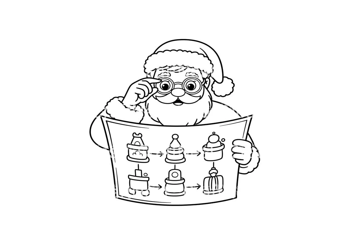 Santa Claus Maps Coloring Books - Image 2