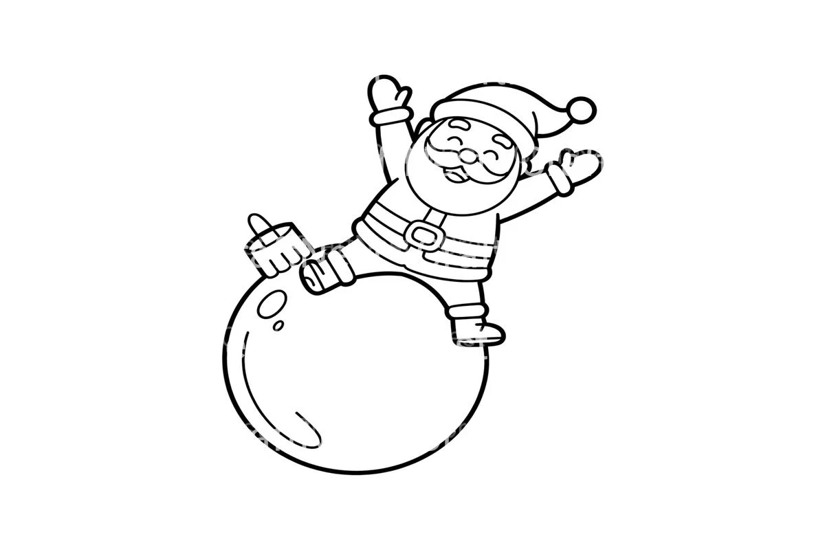 Santa Claus on Ornaments Coloring Books - Image 3