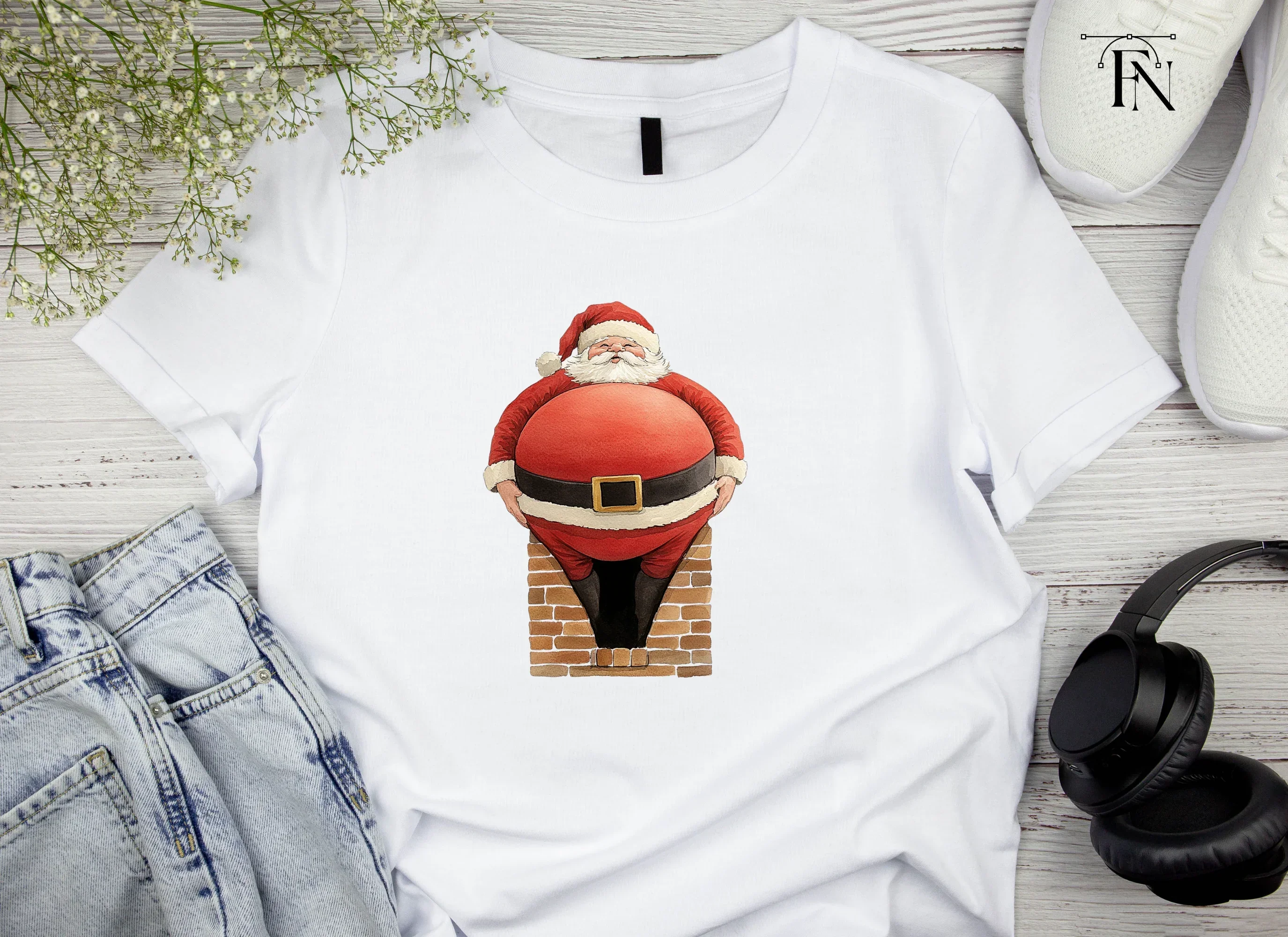 Santa Claus Stuck in Chimney Clipart Bundle - Image 5