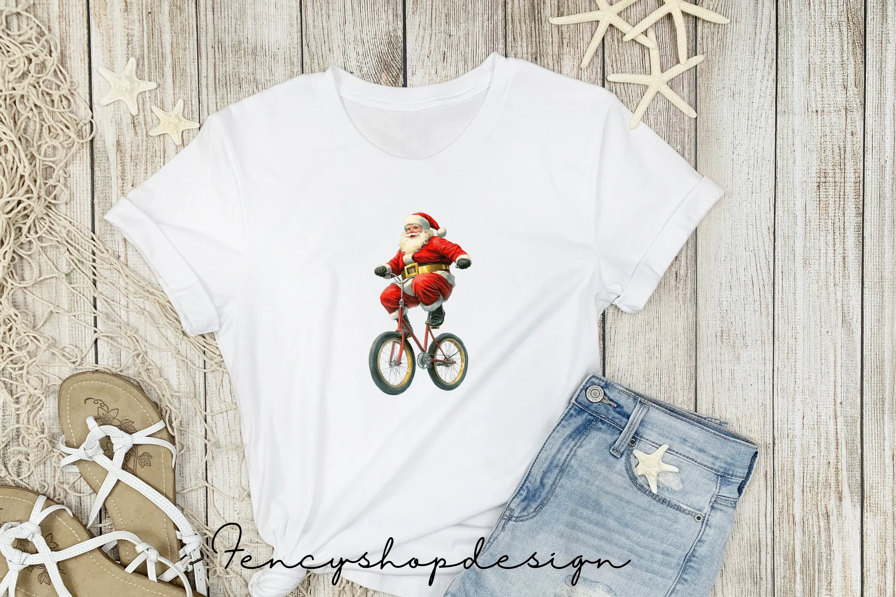 Santa Claus Unicycle Christmas Clipart Bundle - Image 5