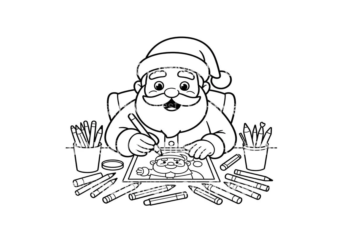 Santa Clausfor Kids Coloring Books - Image 2