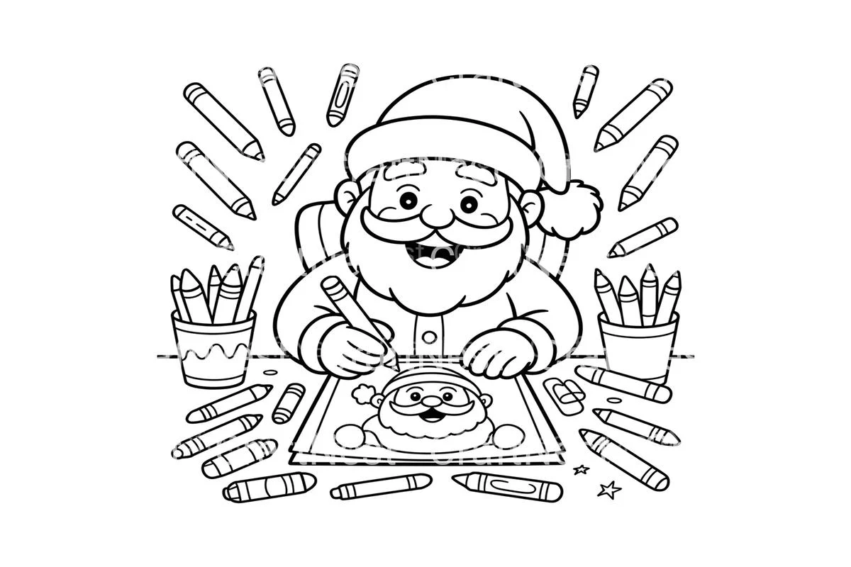 Santa Clausfor Kids Coloring Books - Image 3