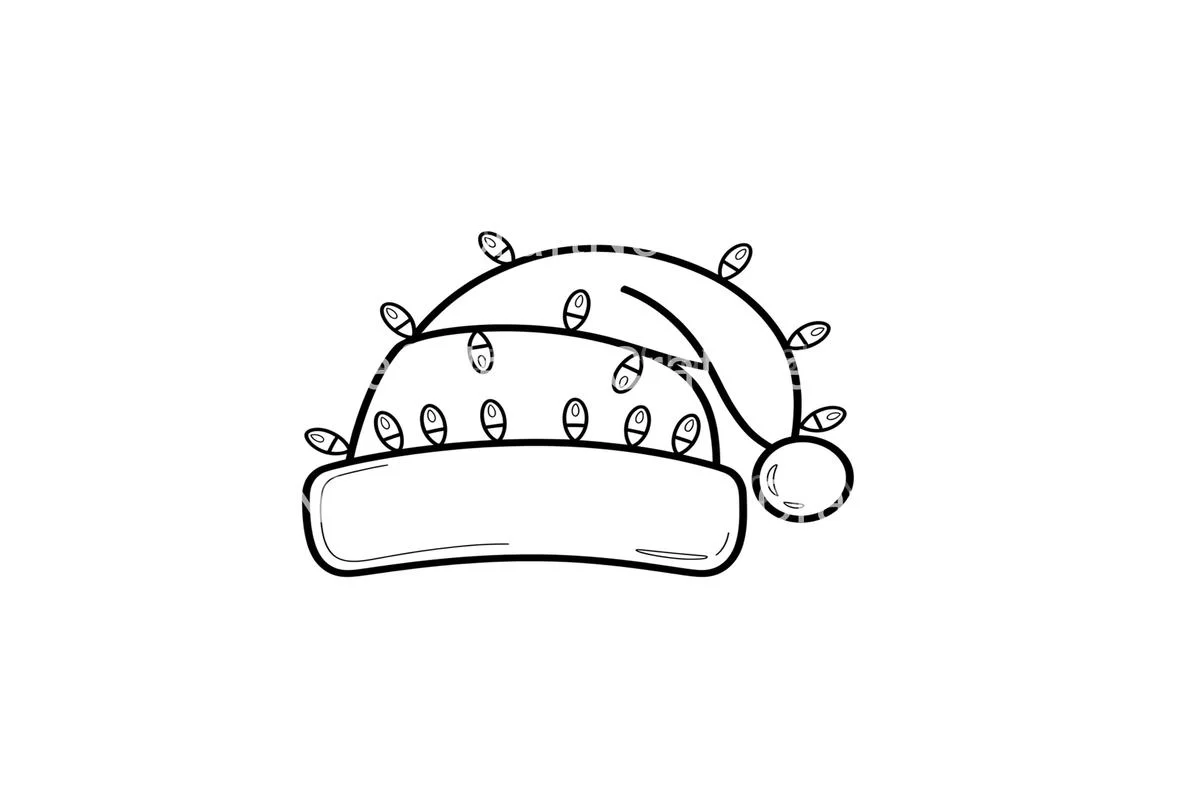 Santa Hats Christmas Coloring Books - Image 2