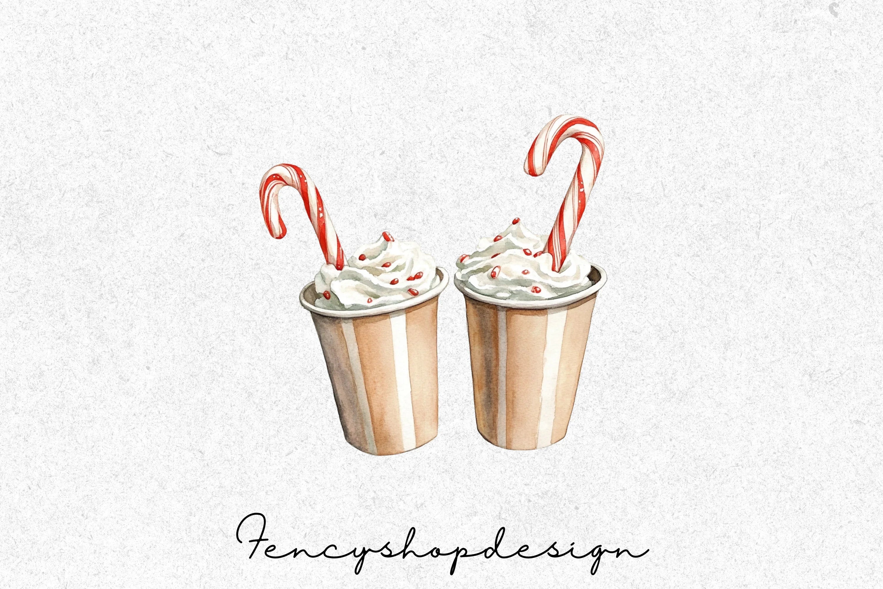 Santa Hot Cocoa Gingerbread Clipart Bundle - Image 8