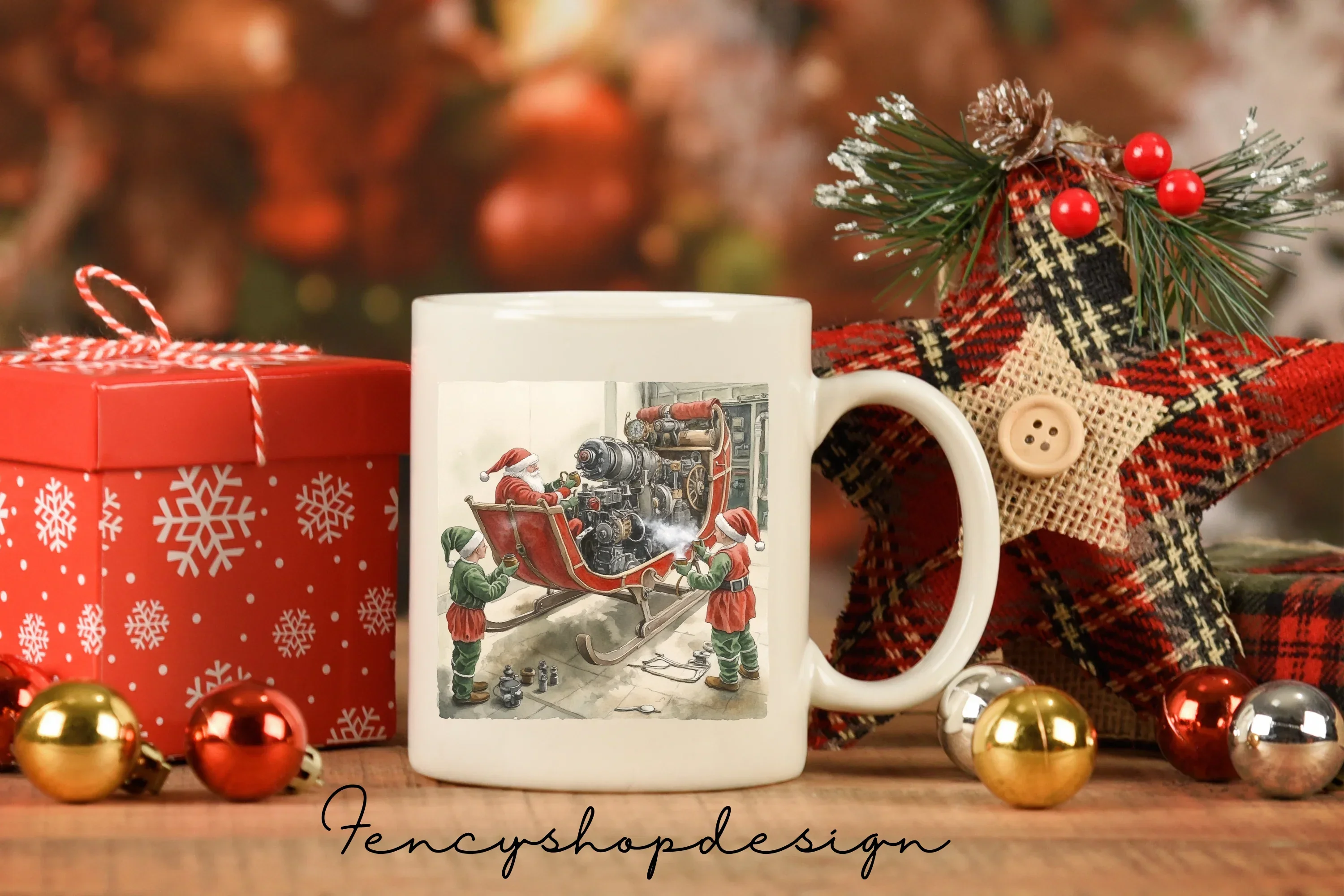 Santa Sleigh Tune-Up Clipart Bundle - Image 7
