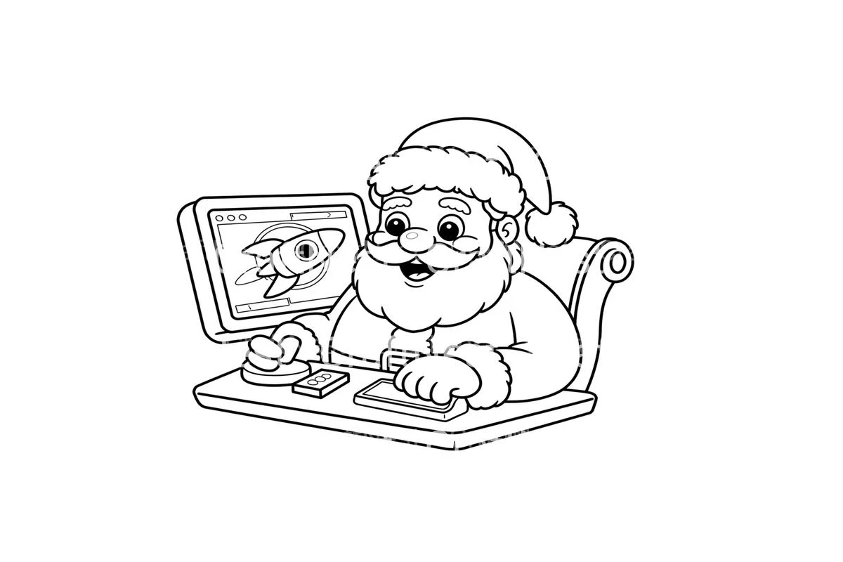 Santa Space Adventure Coloring Books - Image 2
