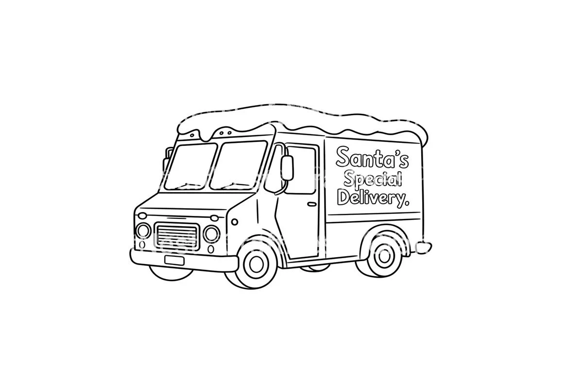 Santa Special Delivery Truck Coloring Books - Image 2
