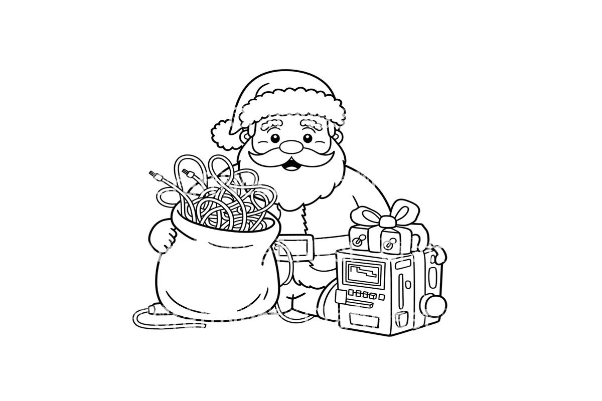 Santa Tech Troubles Coloring Books - Image 2