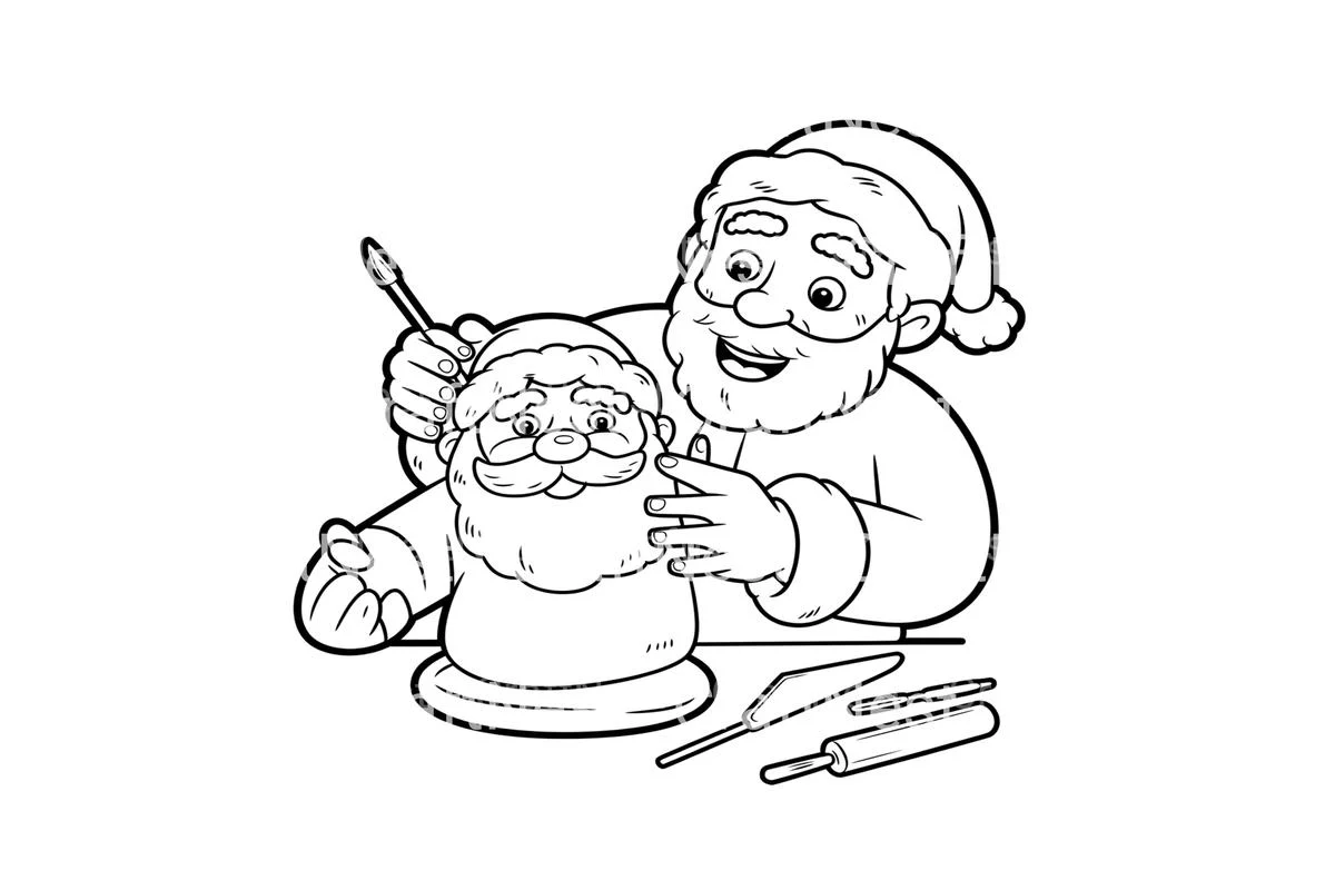 Santa Workshop Crafting Coloring Books - Image 4