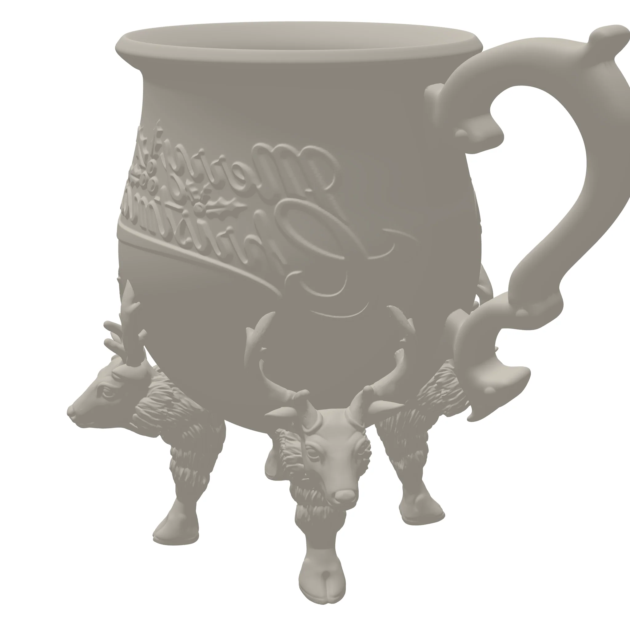 Santas Mug Merry Christmas 3D Print STL File - Image 2