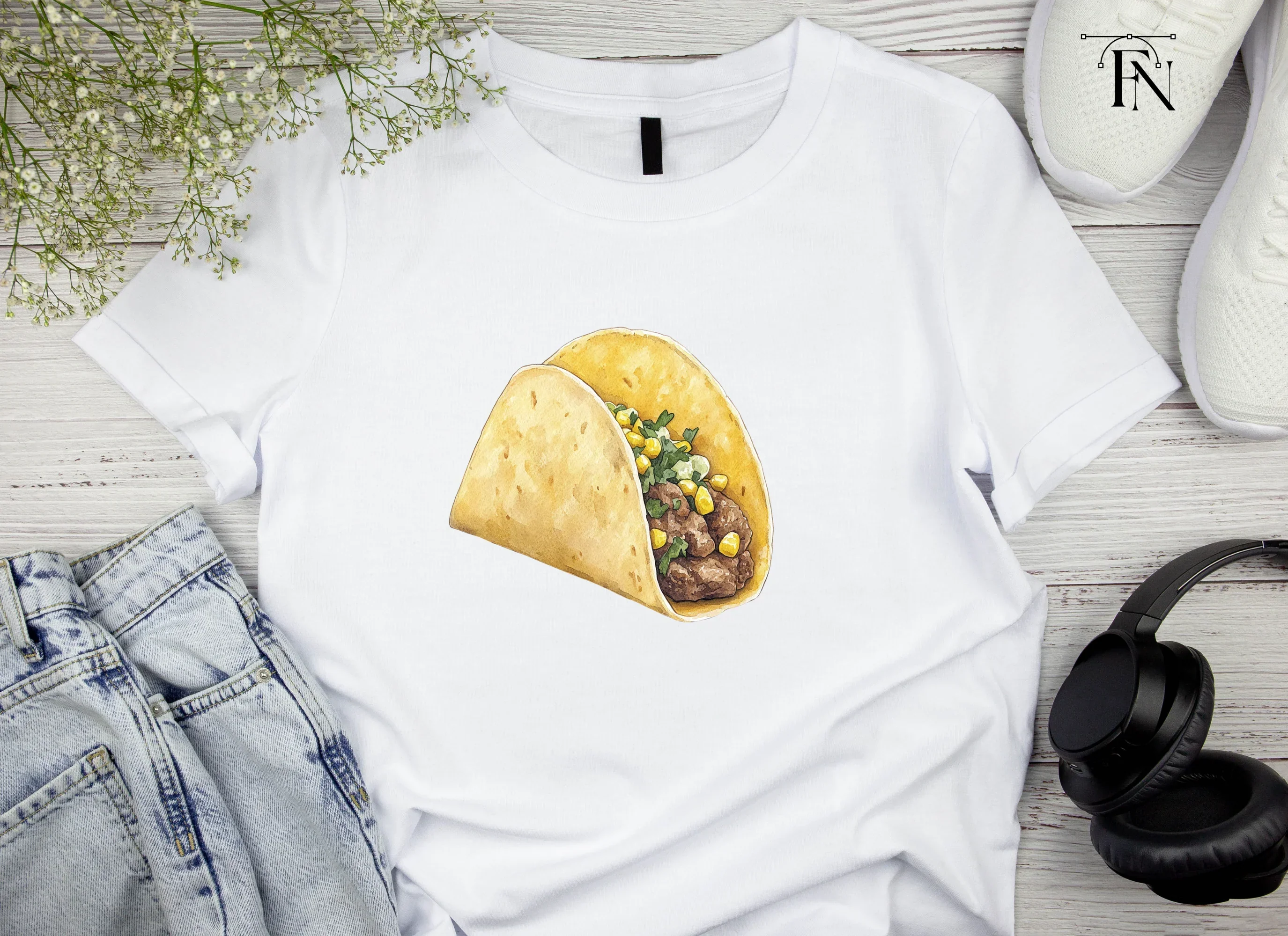Savory Beef and Corn Tacos Clipart Bundle - Image 4