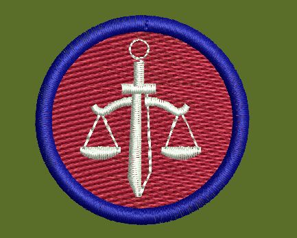 Scales of Justice Legal Symbol Embroidery Design