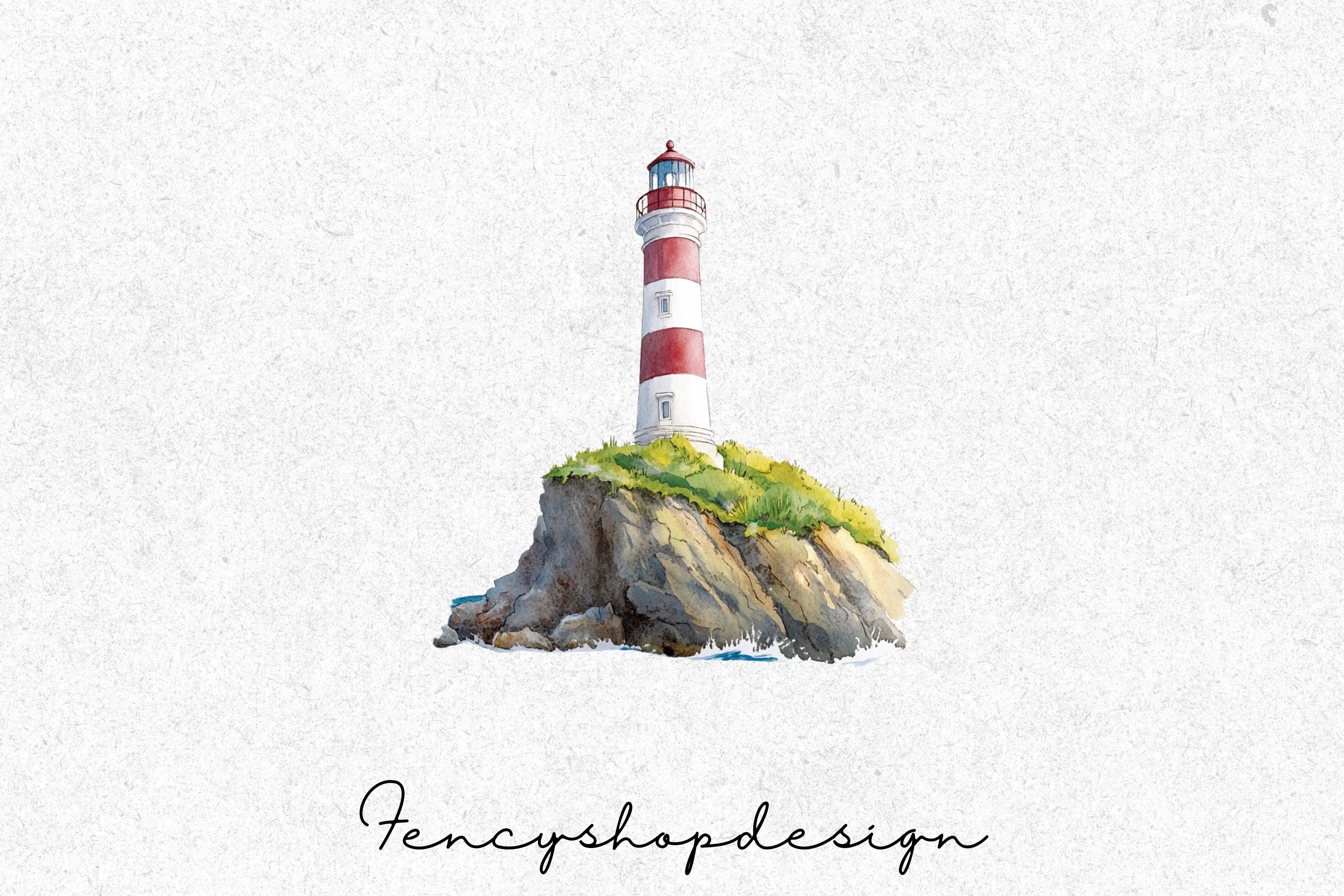 Scenic Lighthouse Clipart Bundle - Image 7