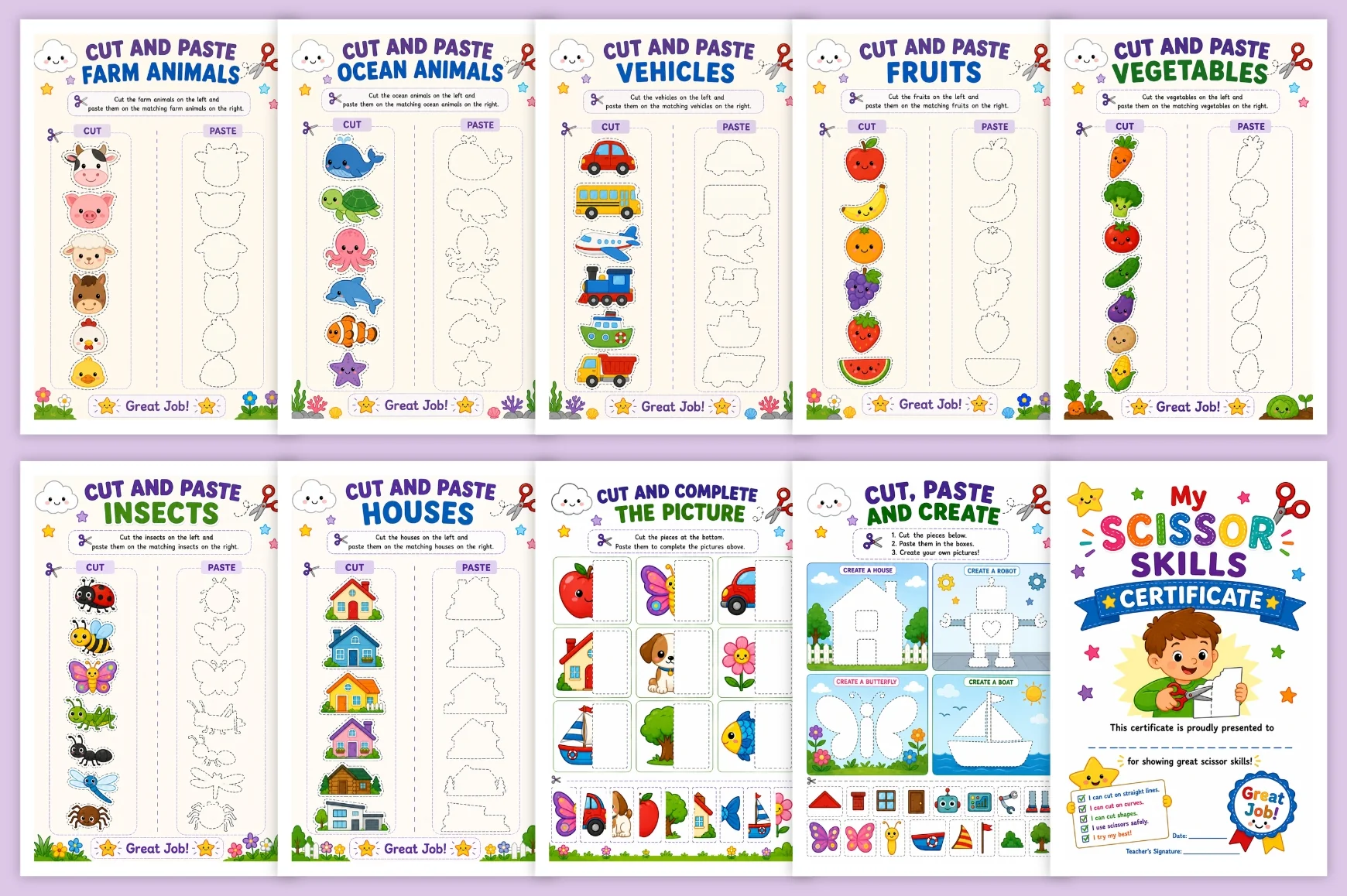 Scissor Skills For Kids Workbook - Image 3