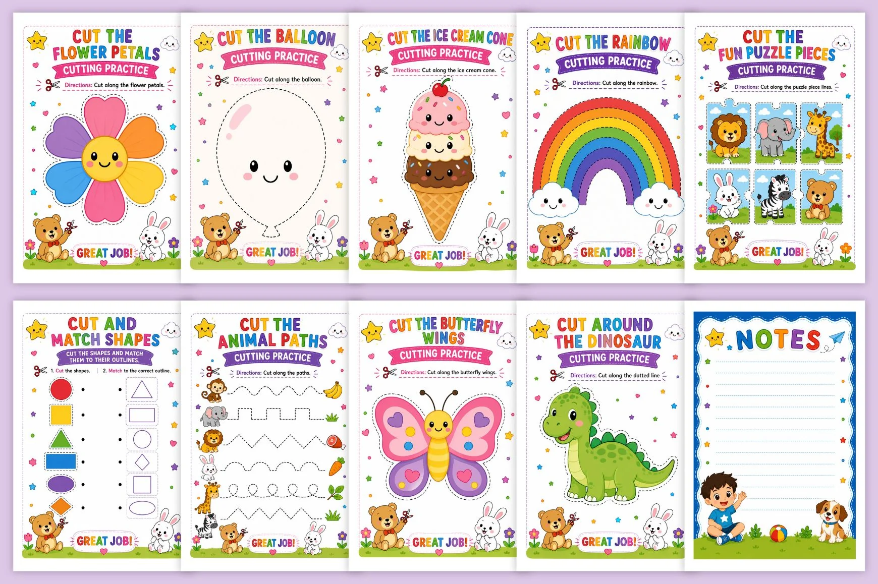 Scissor Skills For Preschoolers Workbook - Image 3