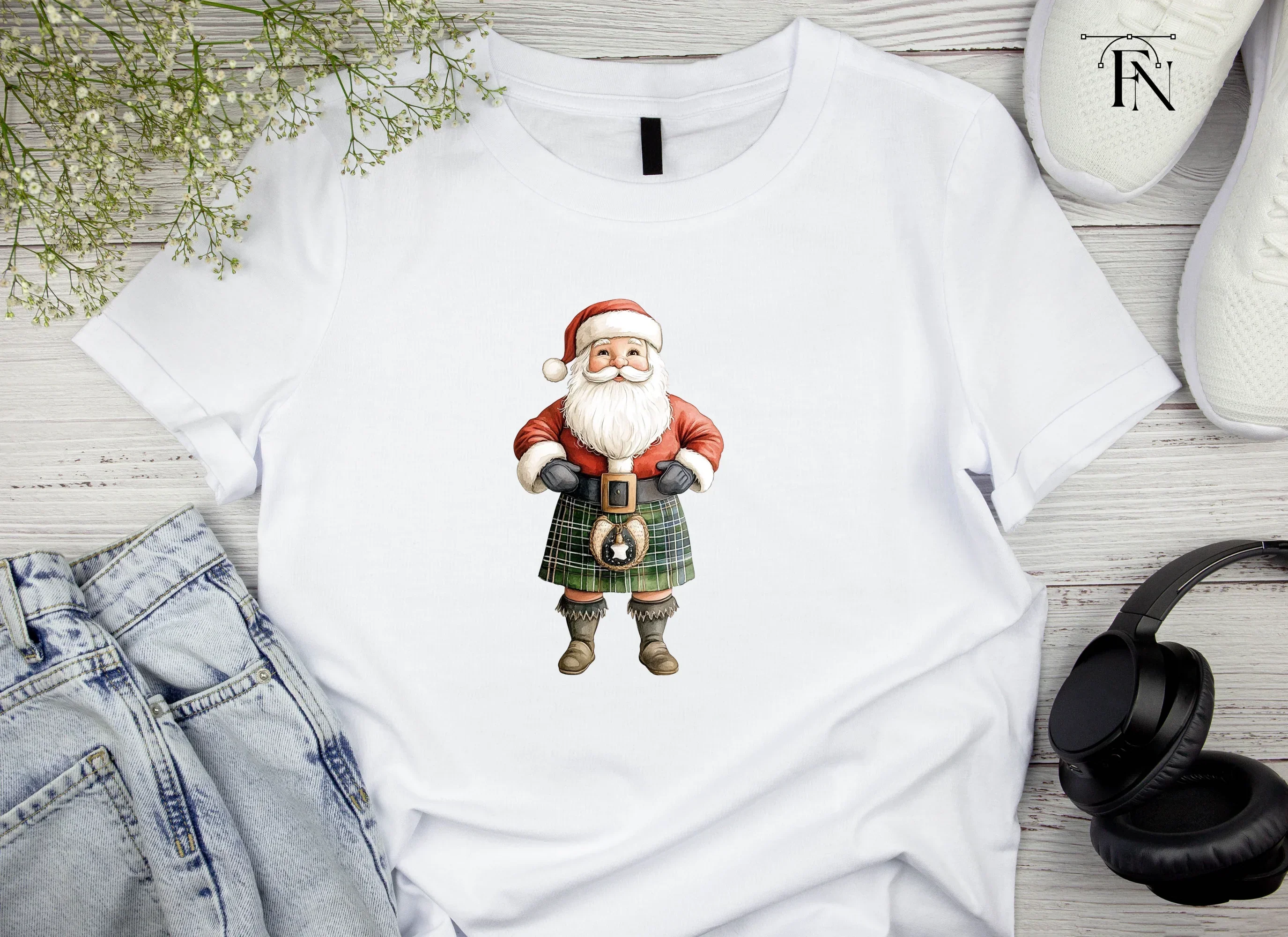 Scottish Santa Claus Clipart Bundle - Image 4