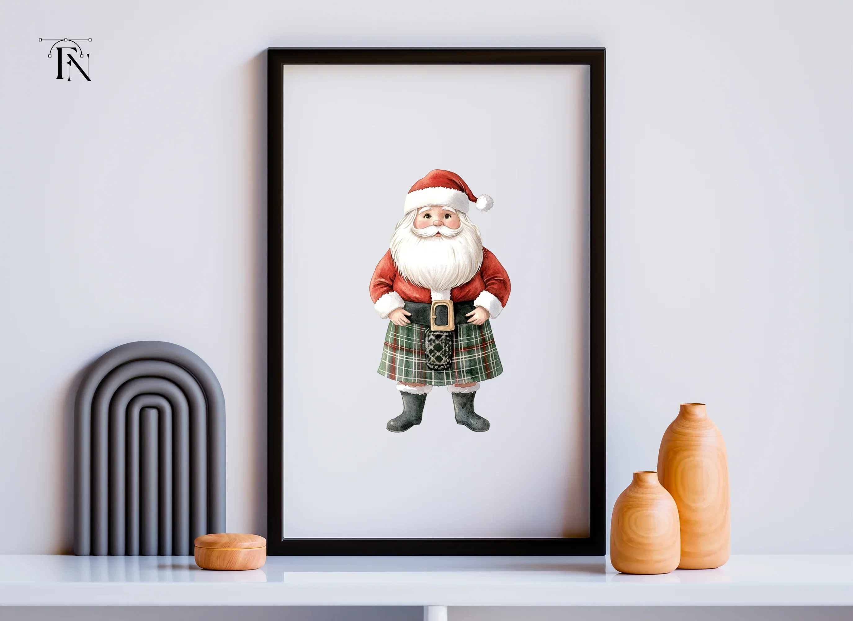 Scottish Santa Claus Clipart Bundle - Image 6
