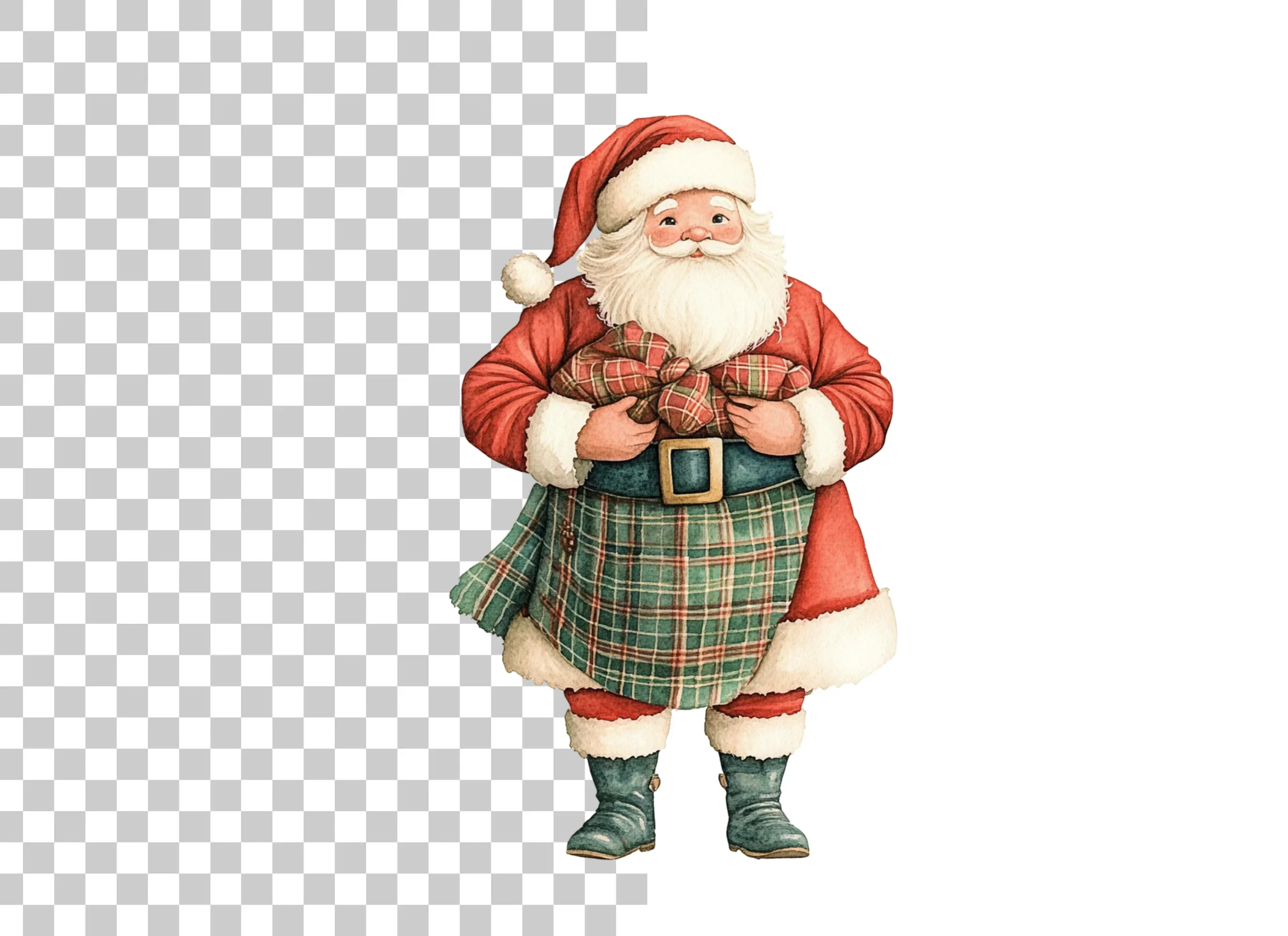 Scottish Santa Claus Clipart Bundle - Image 6