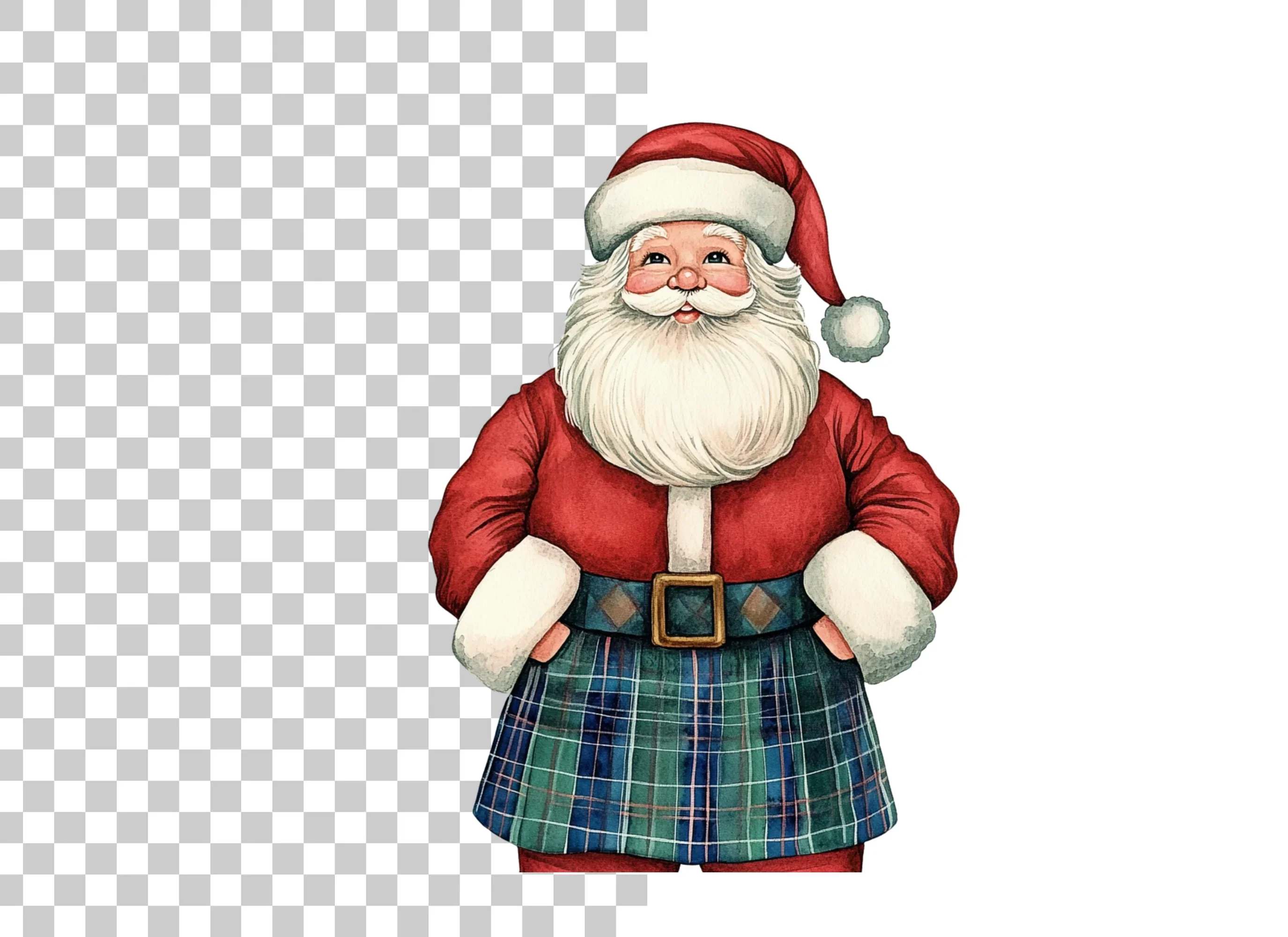Scottish Santa Claus Clipart Bundle - Image 2