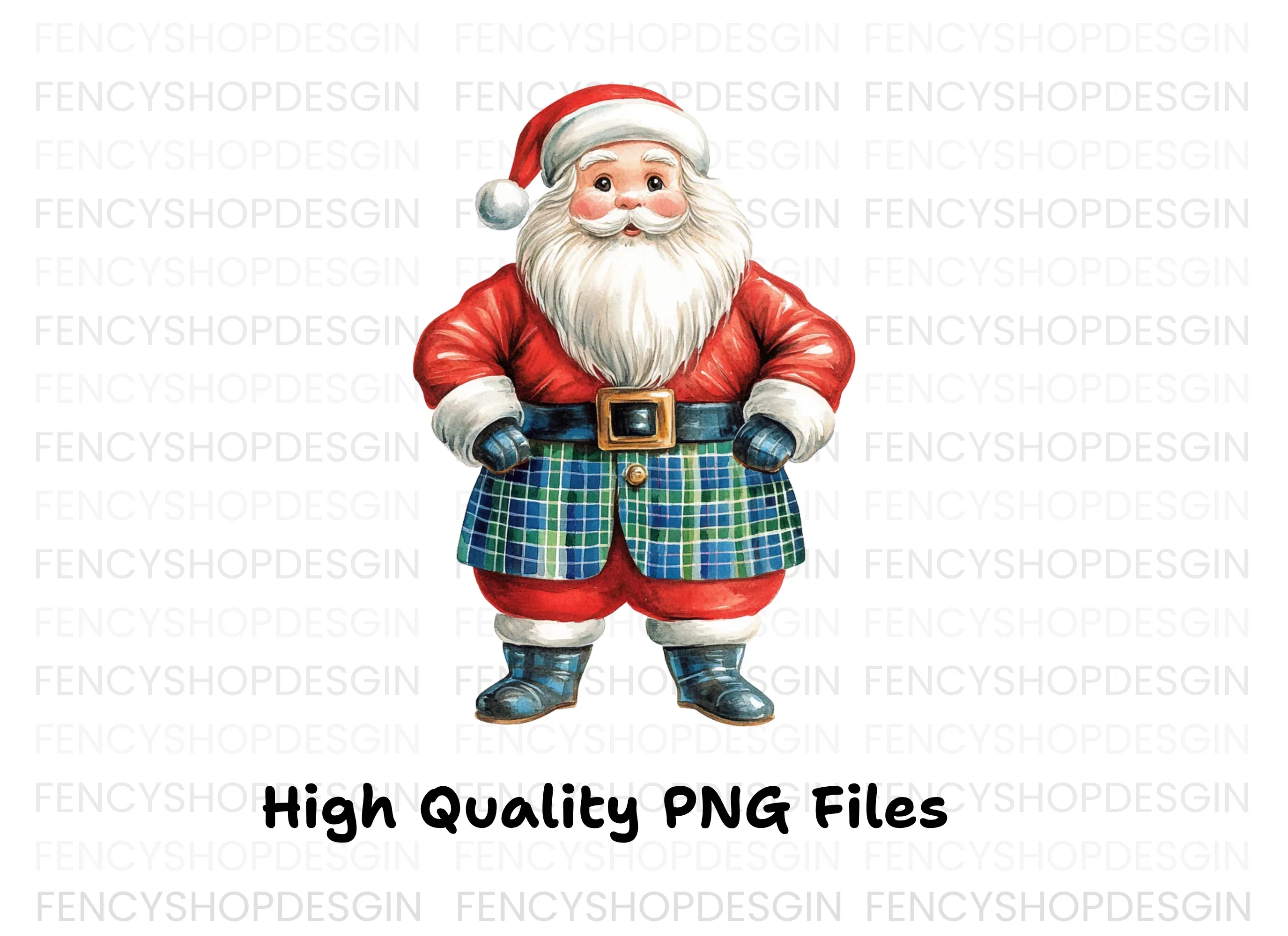 Scottish Santa Claus Clipart Bundle - Image 3