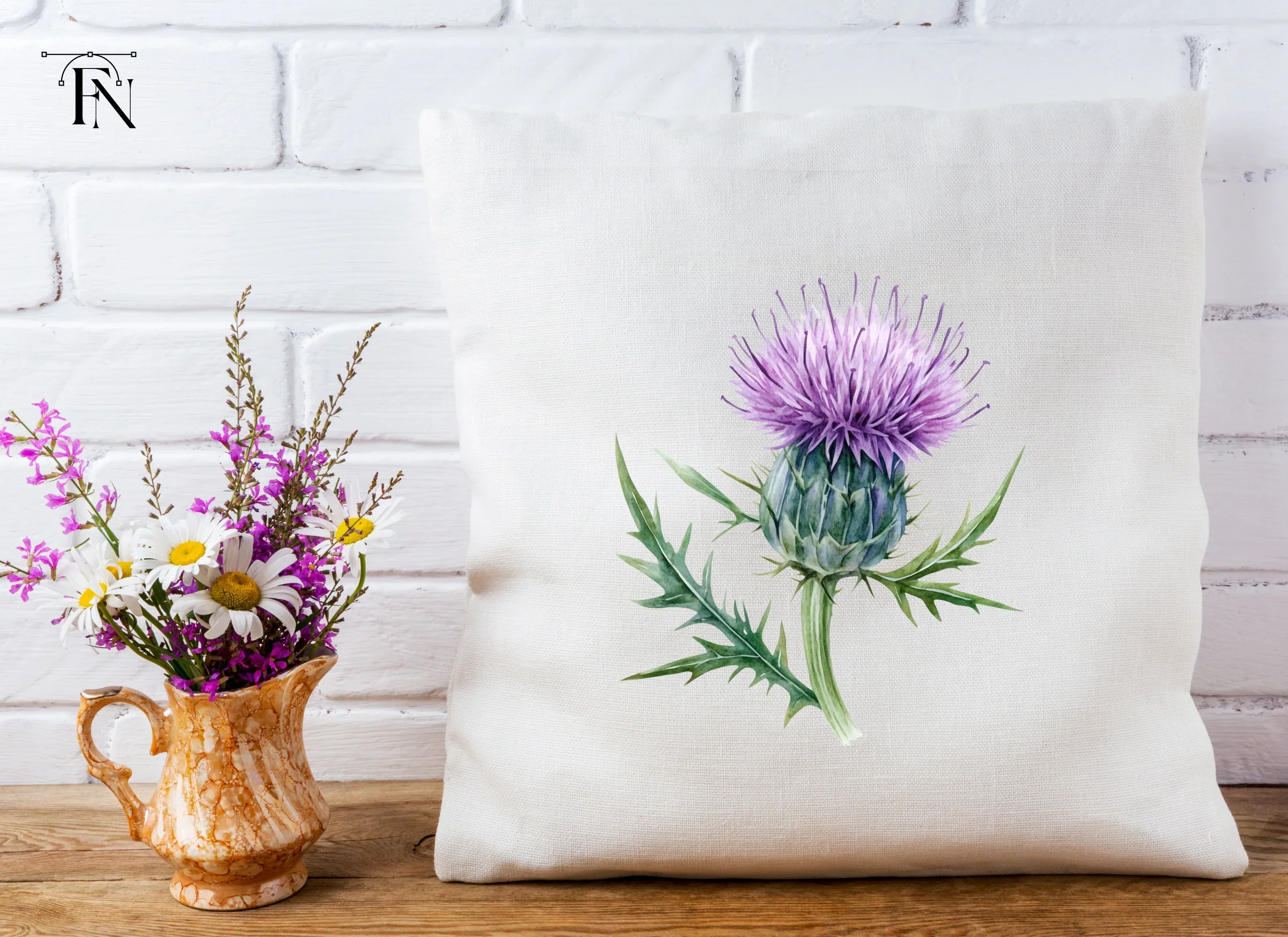 Scottish Thistle Flower Clipart Bundle - Image 5