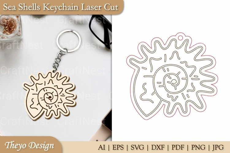 Sea Shells Keychain SVG Bundle