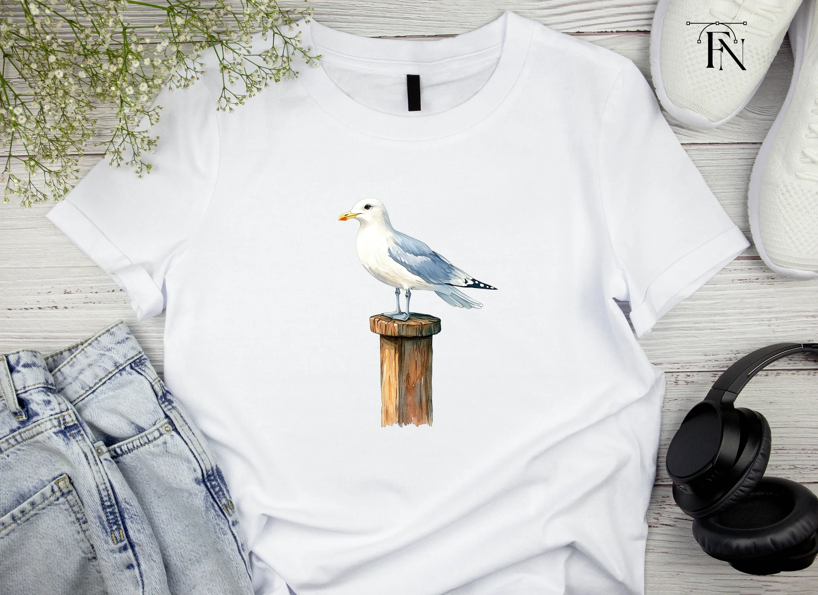 Seagull on Wooden Post Clipart Bundle - Image 4