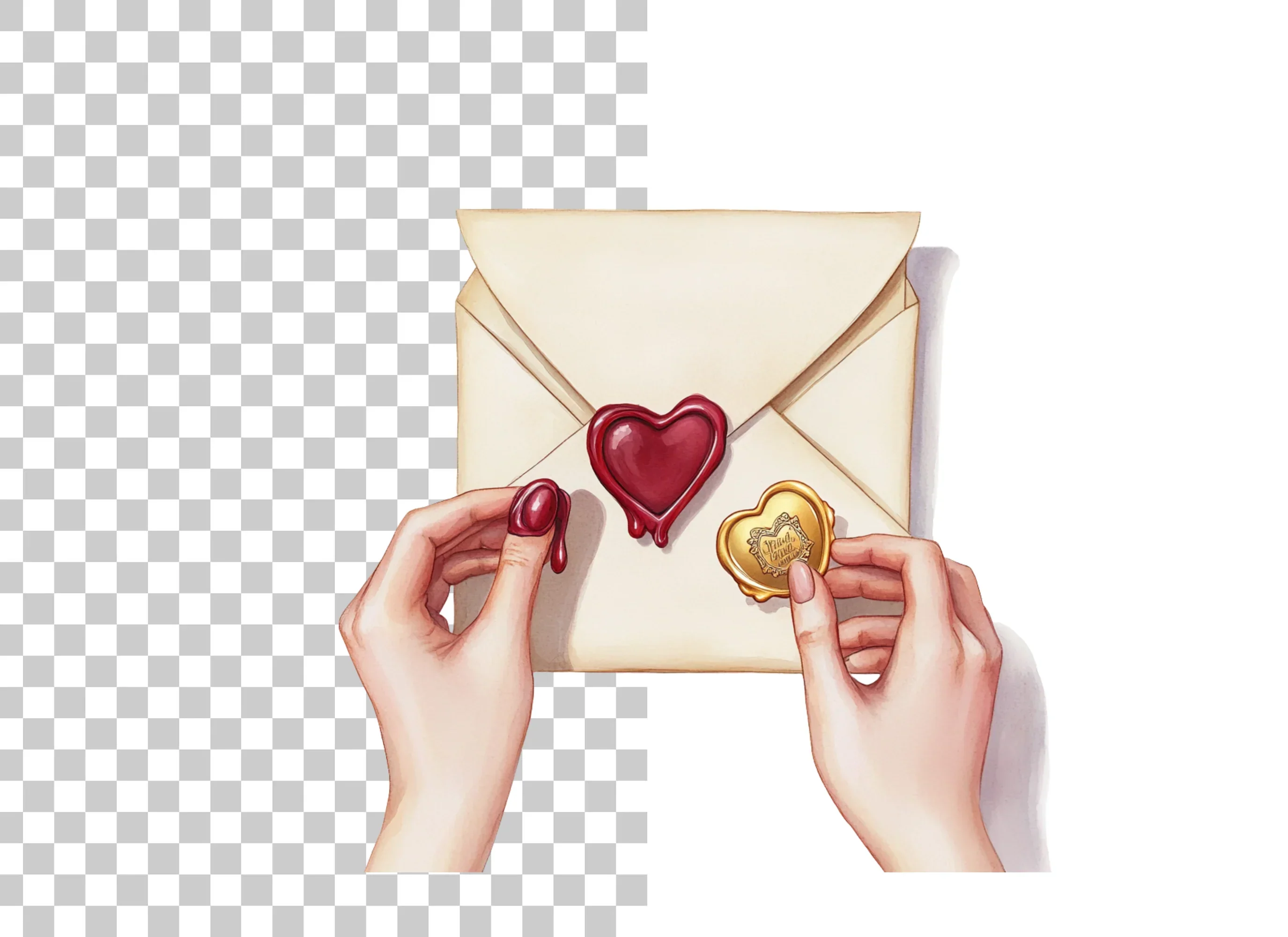 Sealing Love Letters Clipart Bundle - Image 2