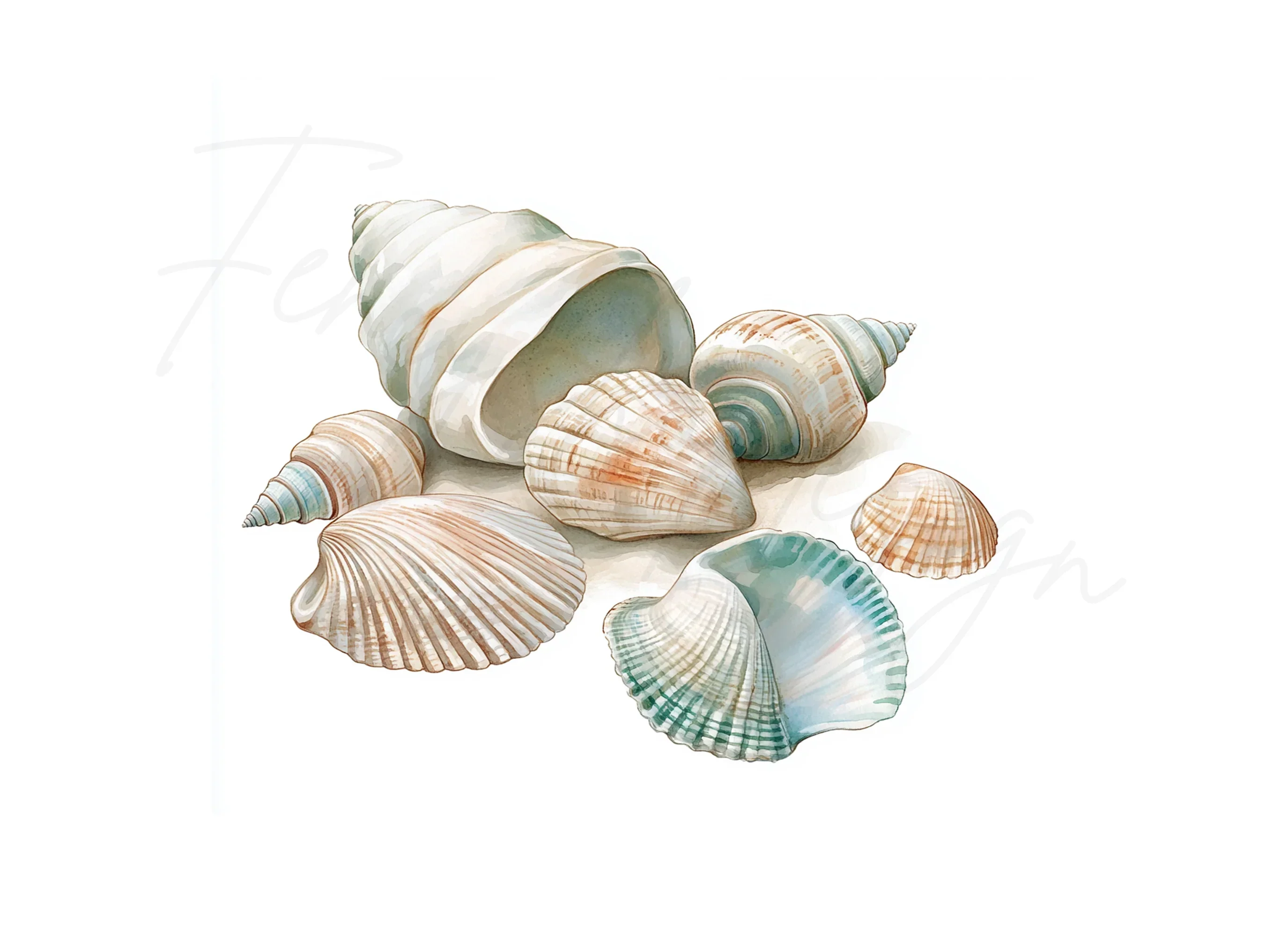 Seashells Clipart Bundle - Image 3