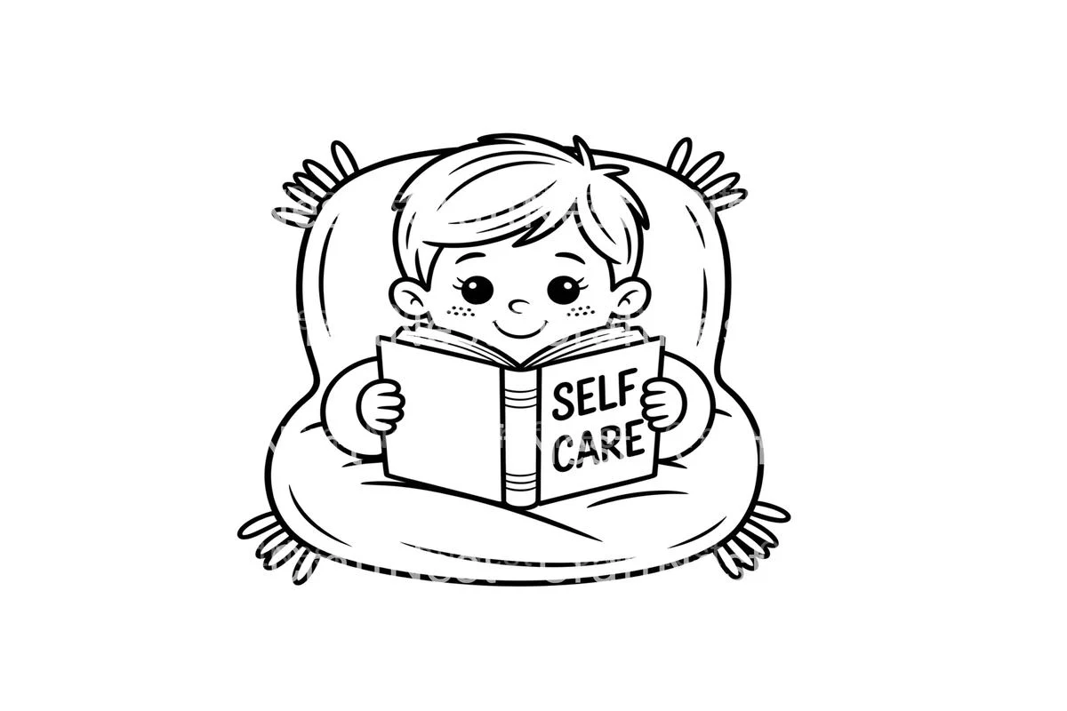 Self Care Reading Boy Coloring Books - Image 2