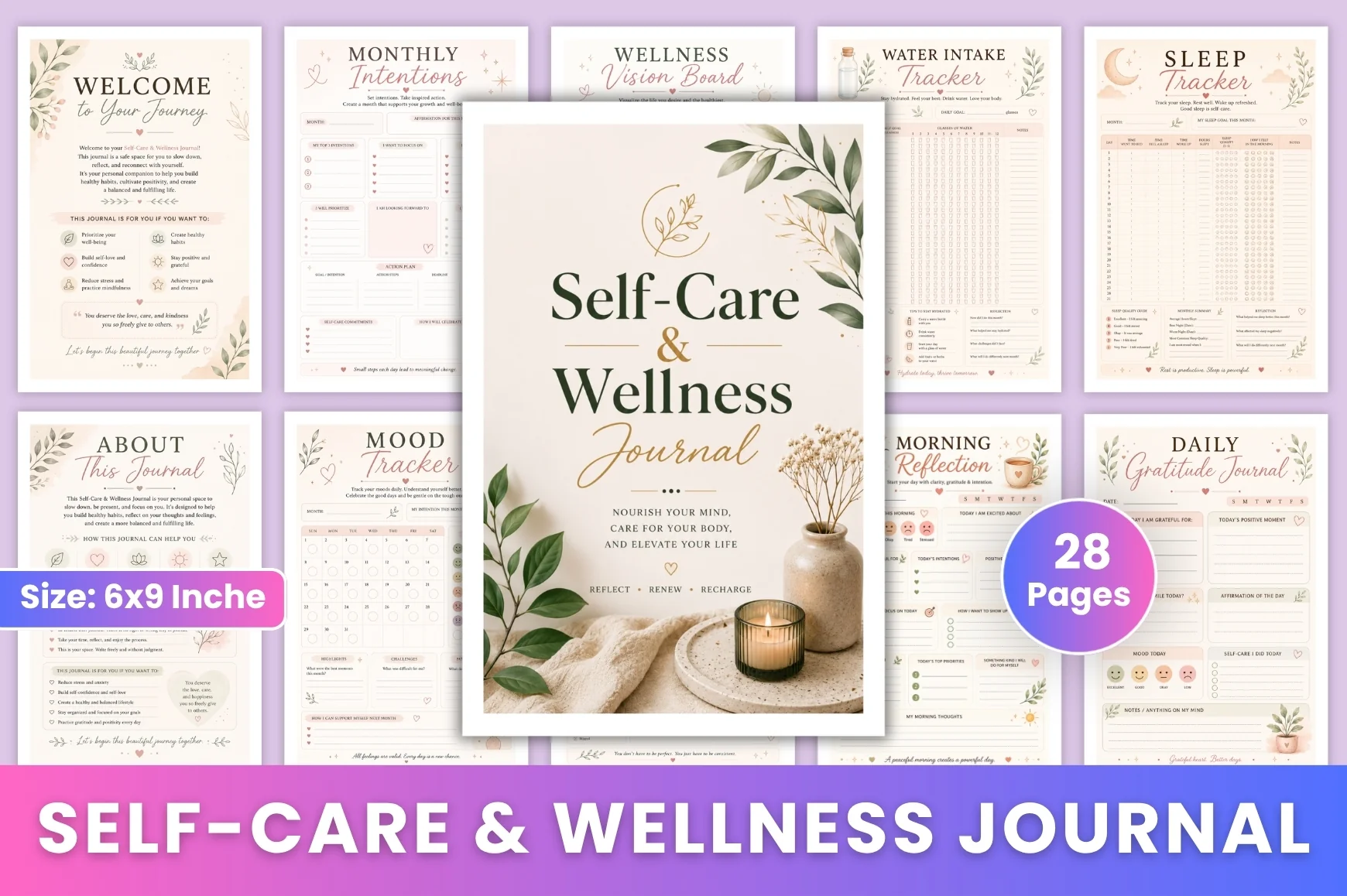 Self Care Wellness Journal