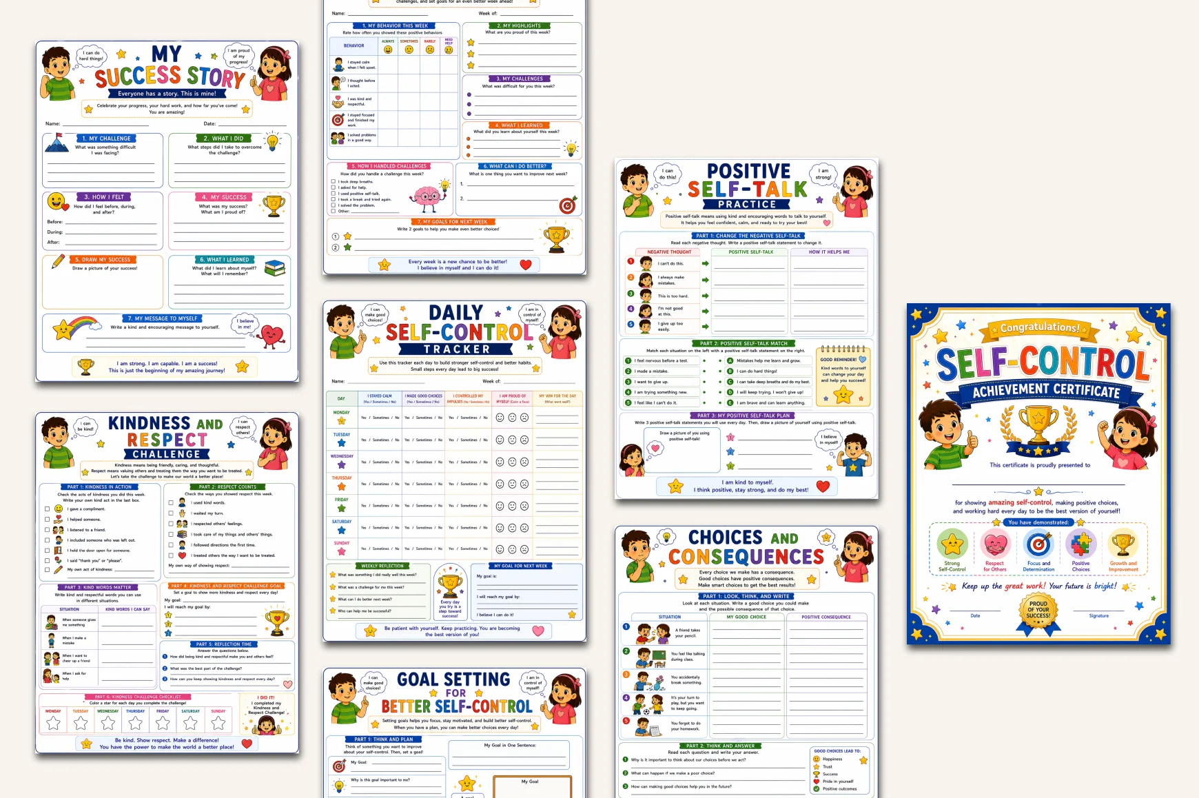 Self Control For Kids Workbook - Image 4