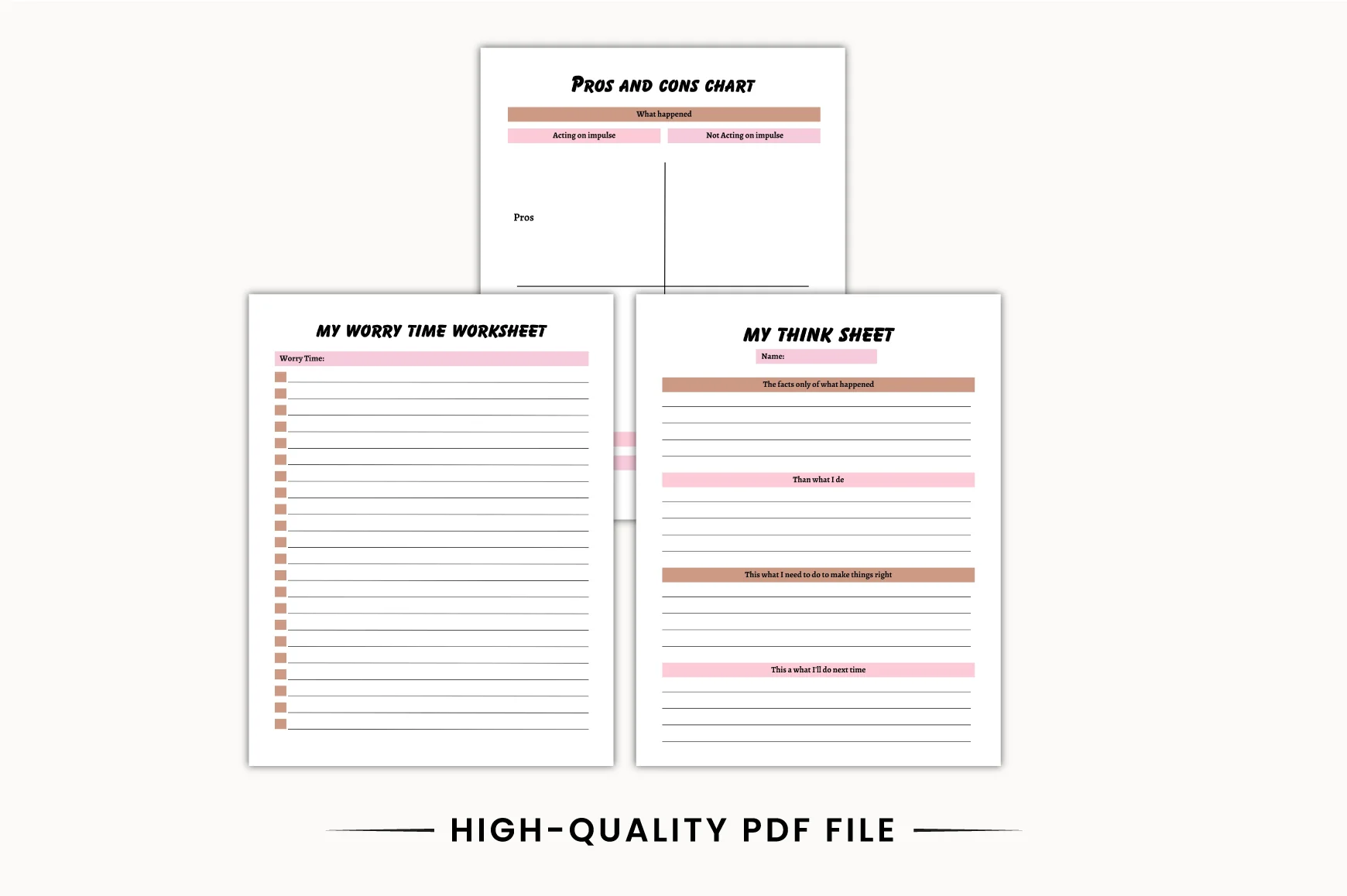 Self Control Skills Activity Planner - Image 2