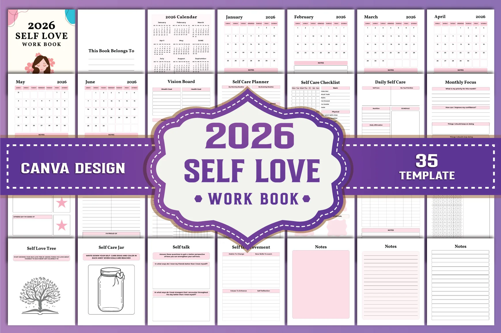 Self Love Work Planner