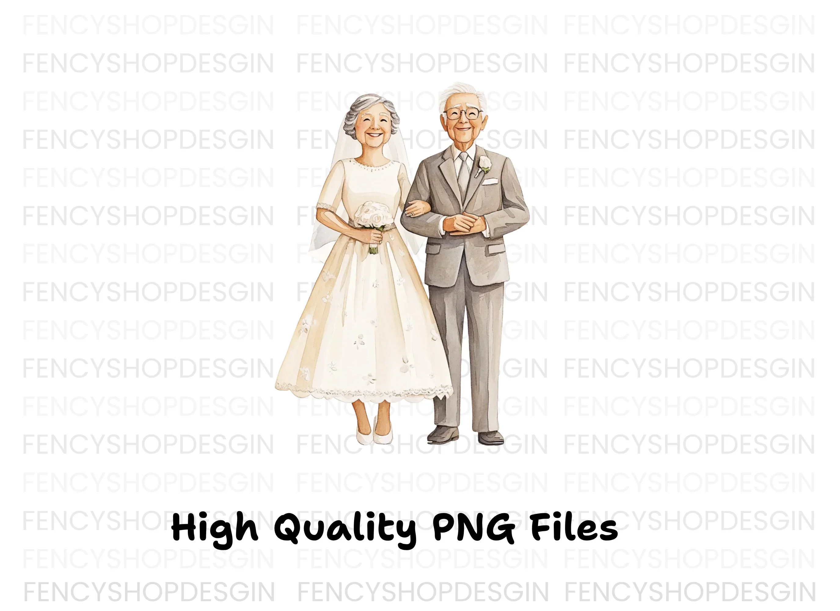 Senior Wedding Day Clipart Bundle - Image 2