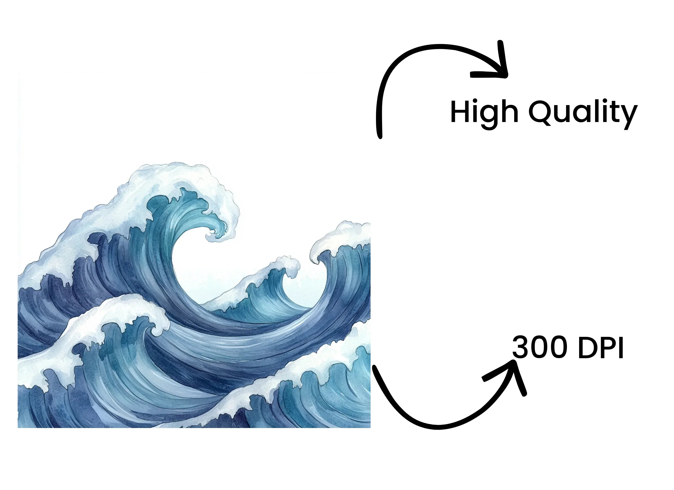Serene Blue Wave Clipart Bundle - Image 4