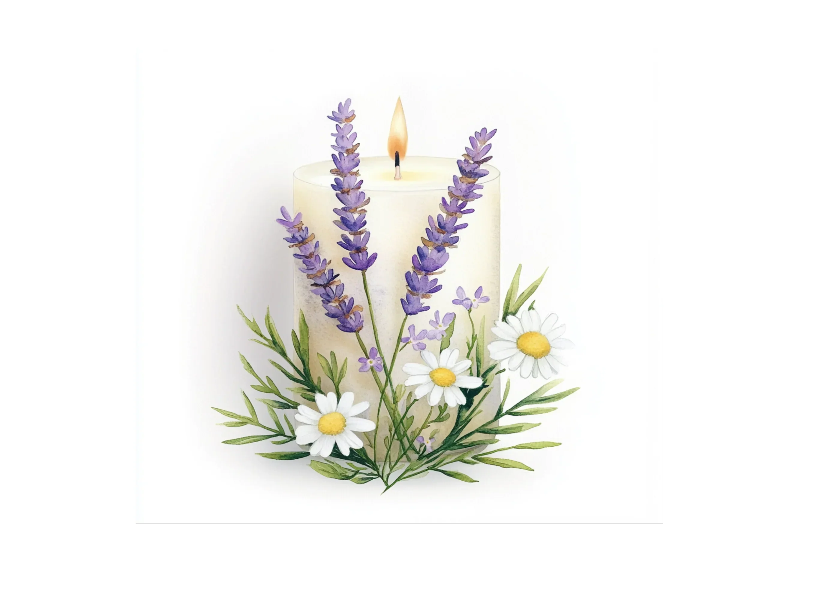 Serene Lavender Candle Clipart Bundle - Image 2