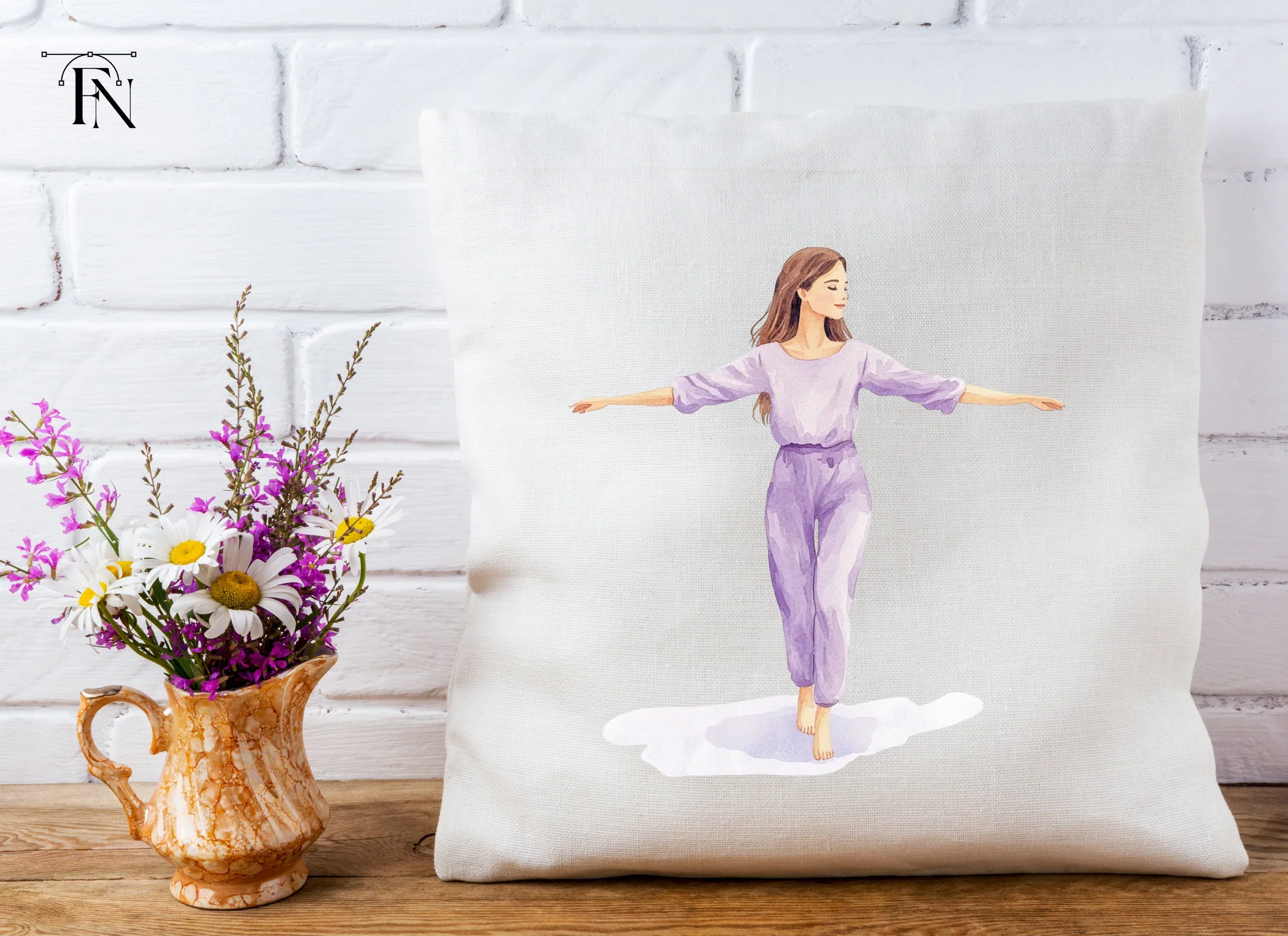 Serene Woman Balancing Clipart Bundle - Image 4
