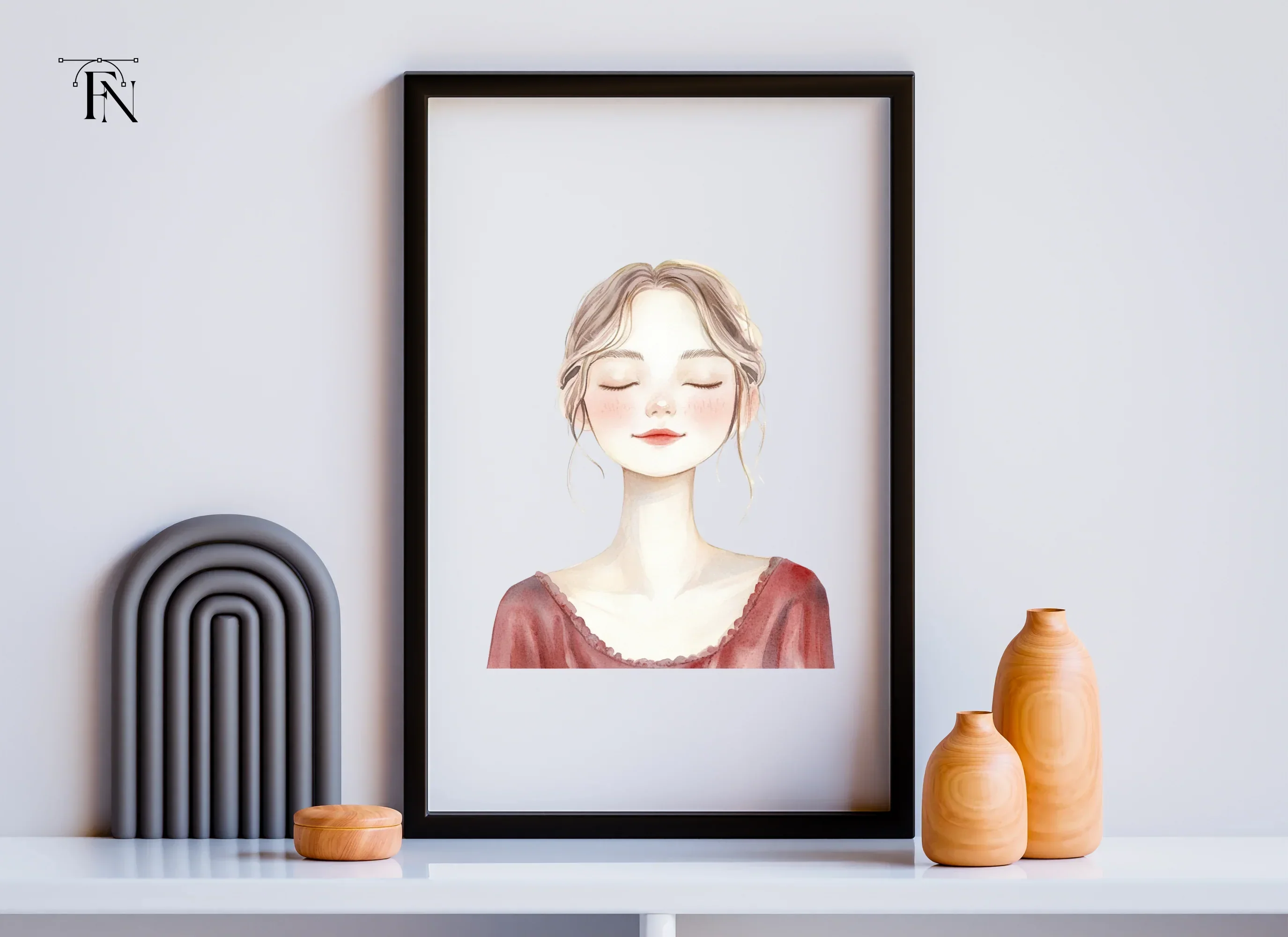 Serene Woman Clipart Bundle - Image 6